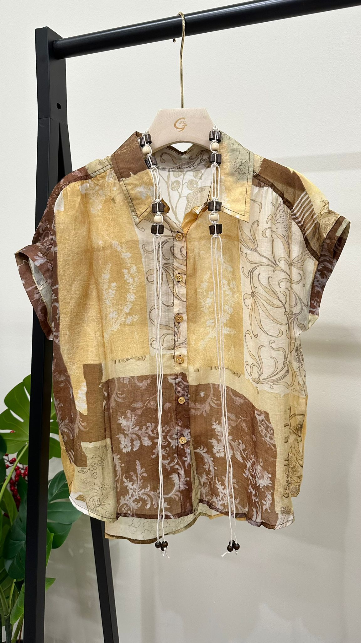(D3938)Pattern Top