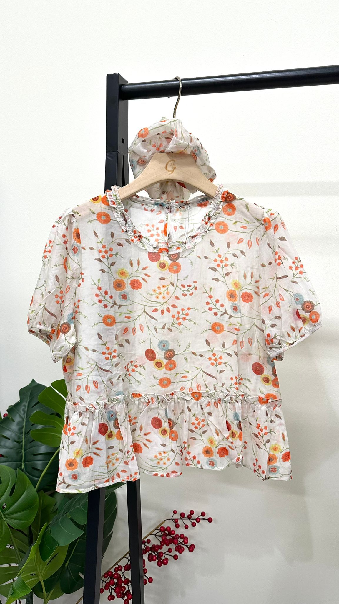 (D3976)Pattern Top