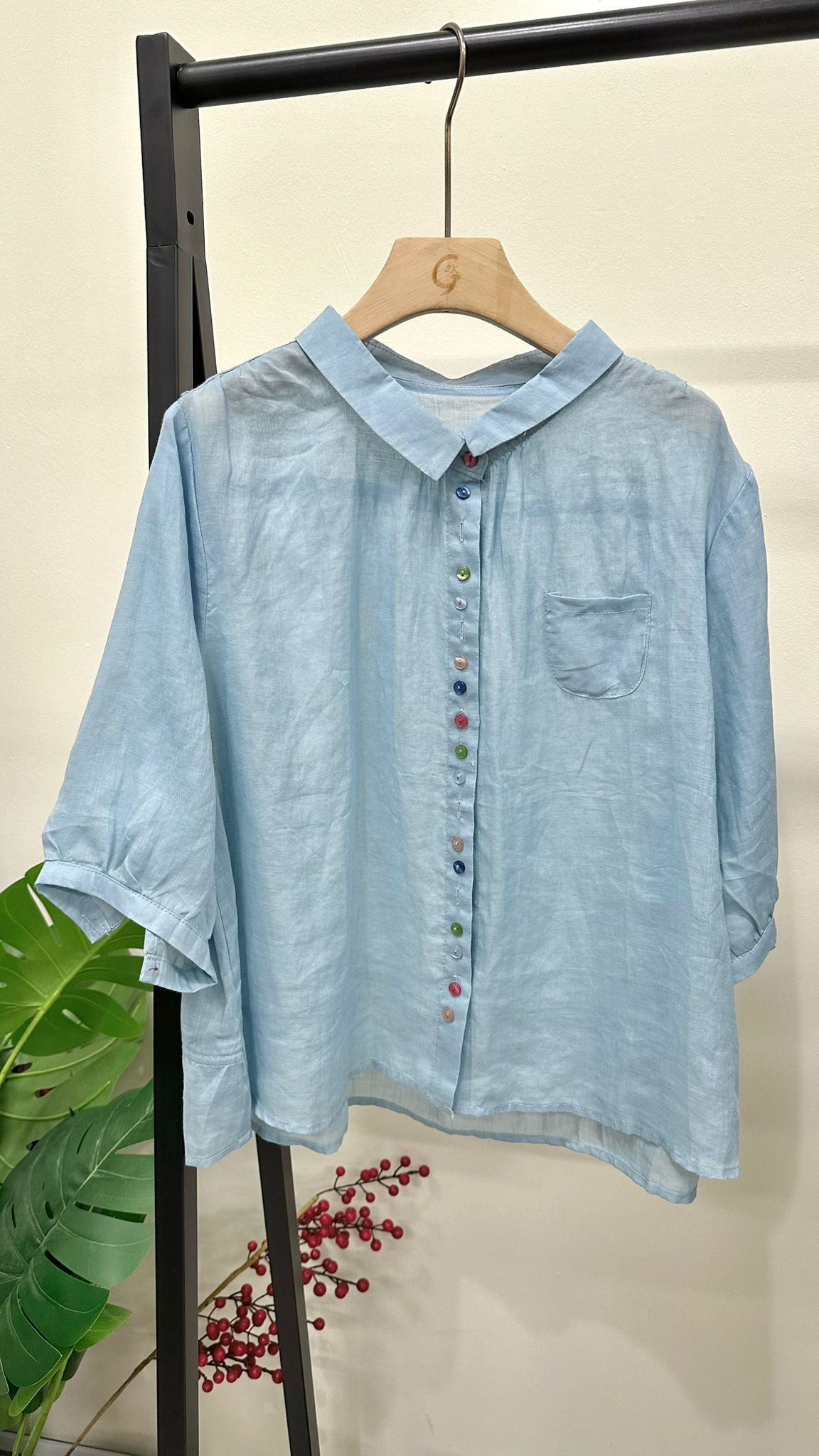 (D4015)Linen Top