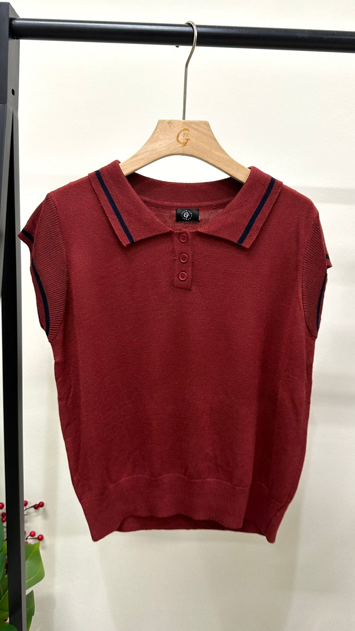 (D4086)GSK F.S Knitted Top