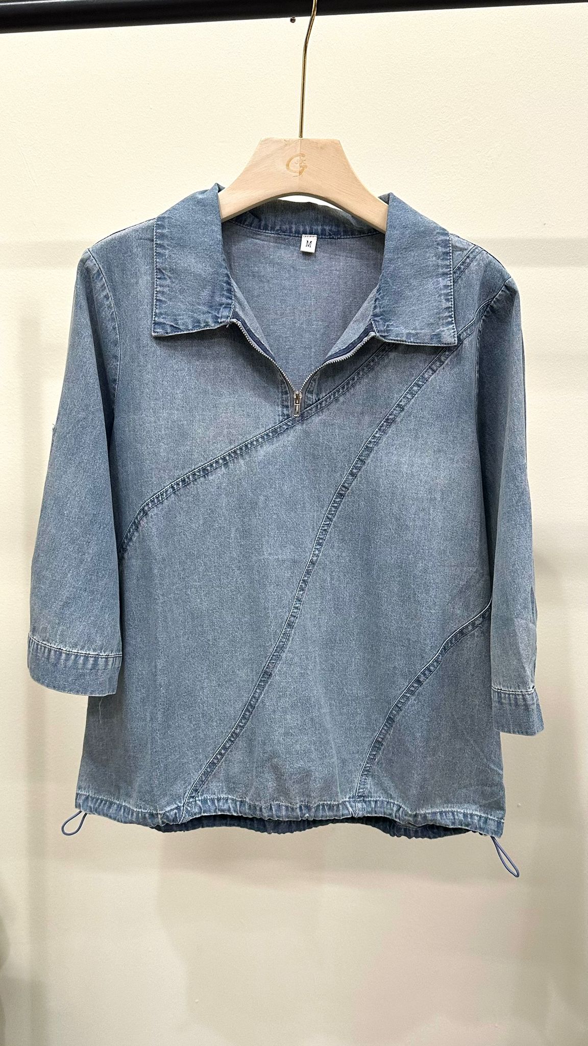 (D4110)Denim Top