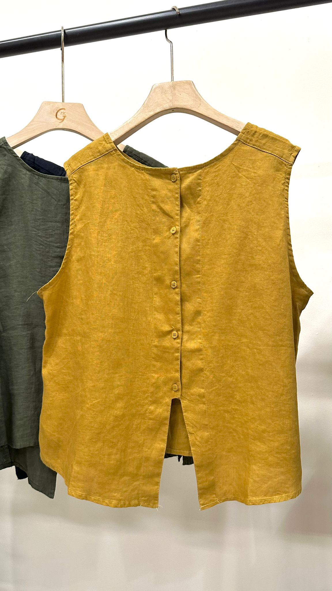 (D4190)Linen Top