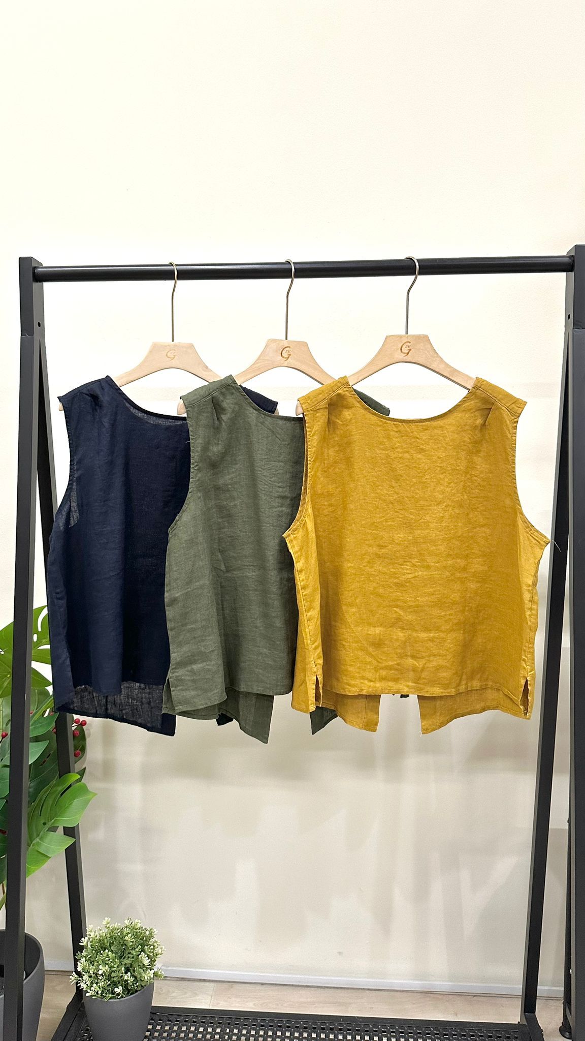 (D4190)Linen Top