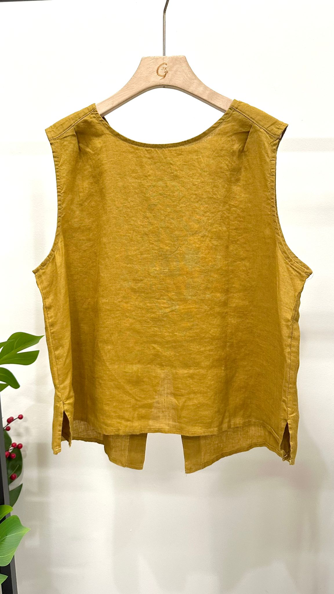 (D4190)Linen Top