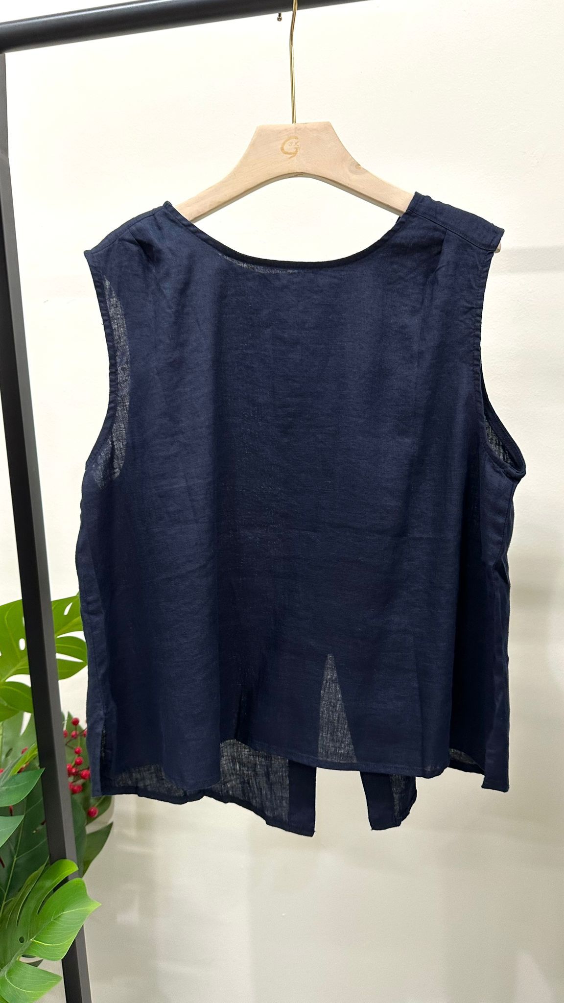 (D4190)Linen Top