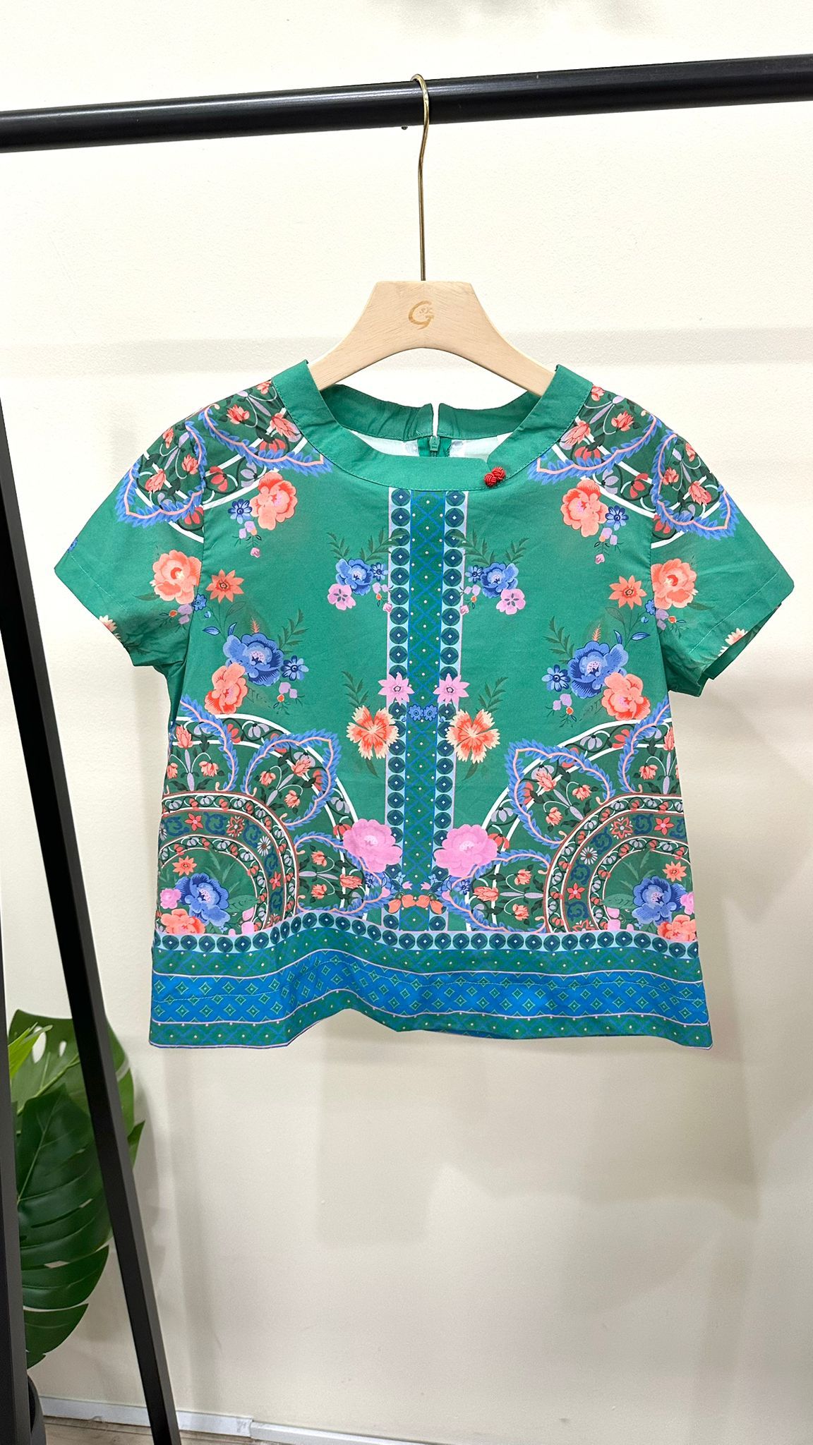 (D4217)Pattern Top