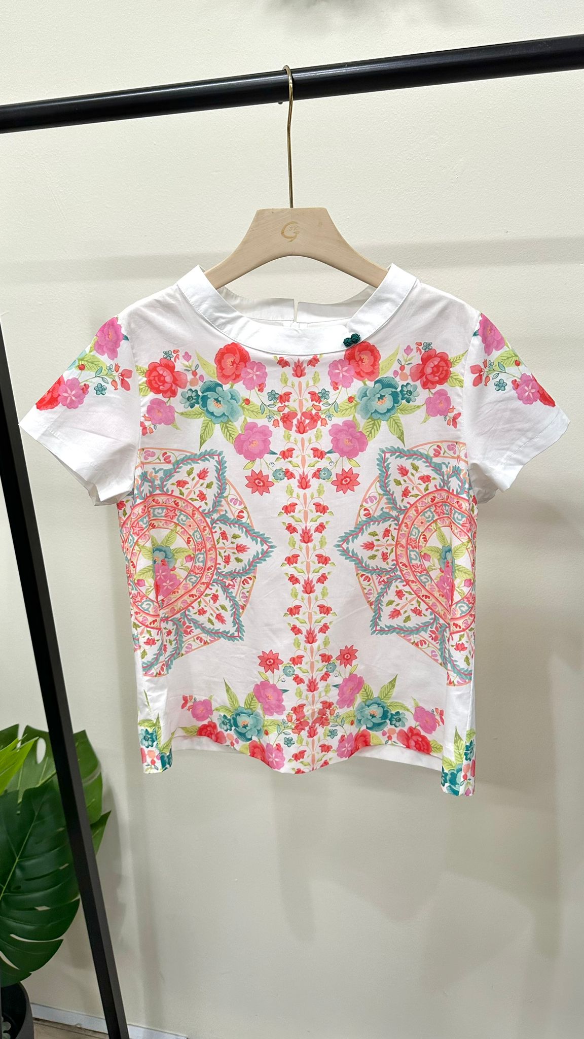 (D4217)Pattern Top