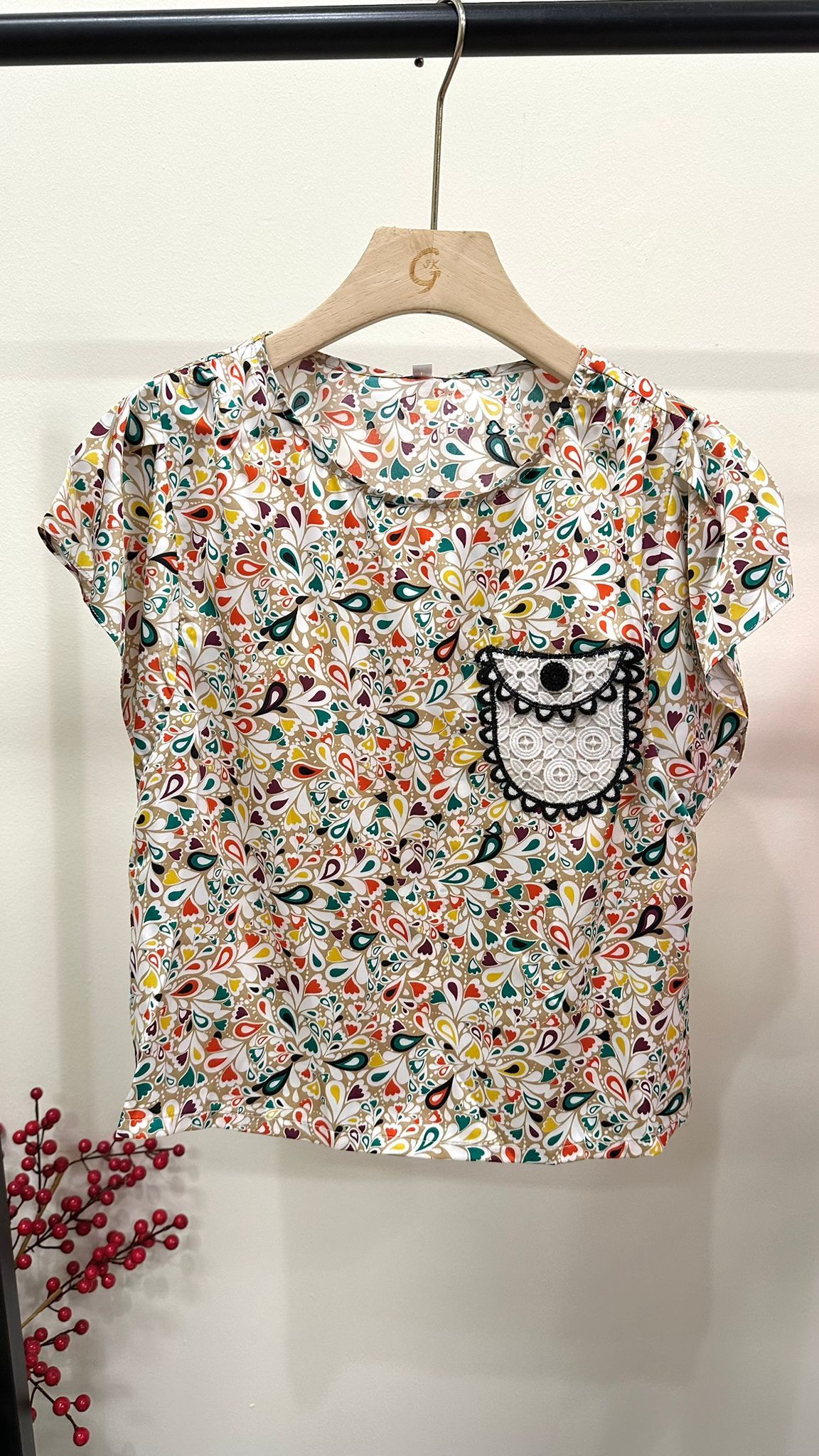 *OFFER* (D4234)Colourful Petal Top