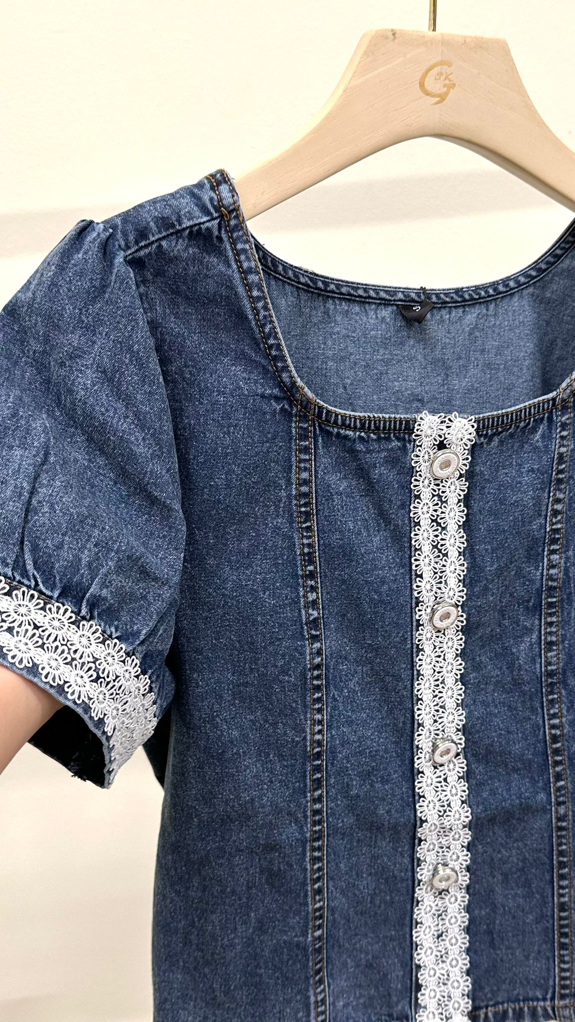 (D4257)Denim Top