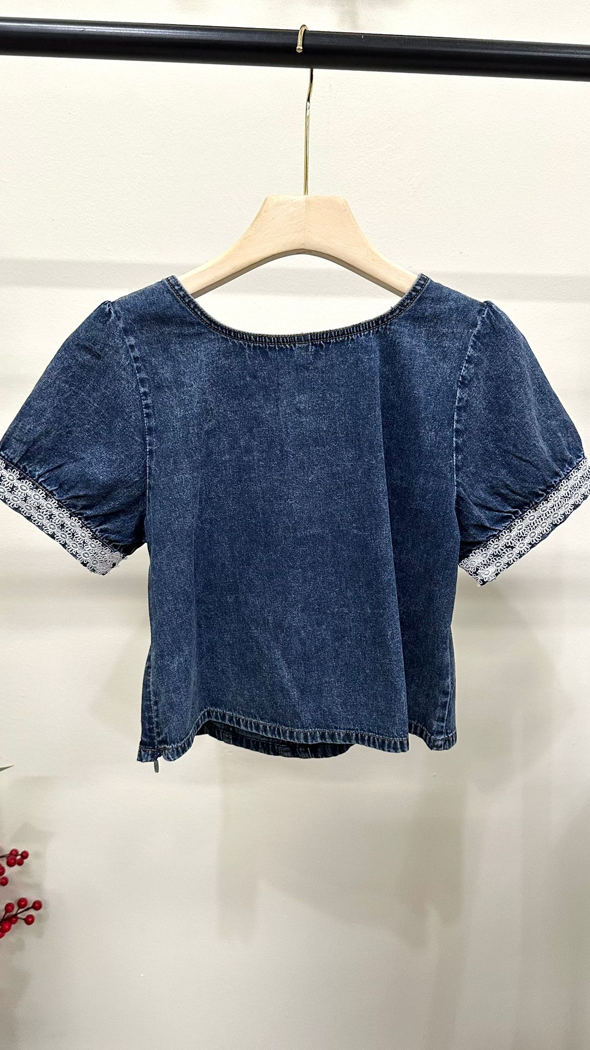 (D4257)Denim Top