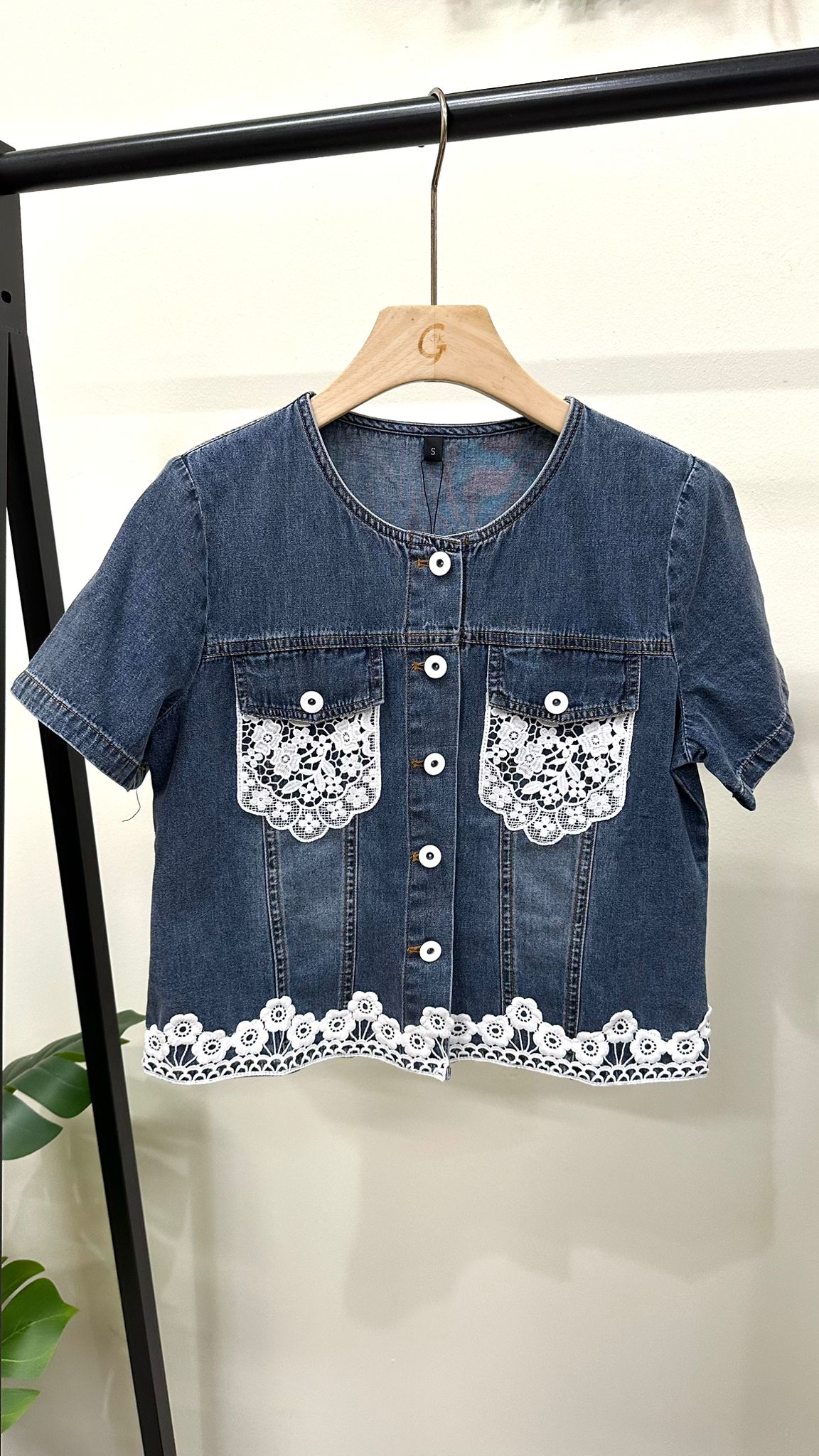 (D4282)Denim Top