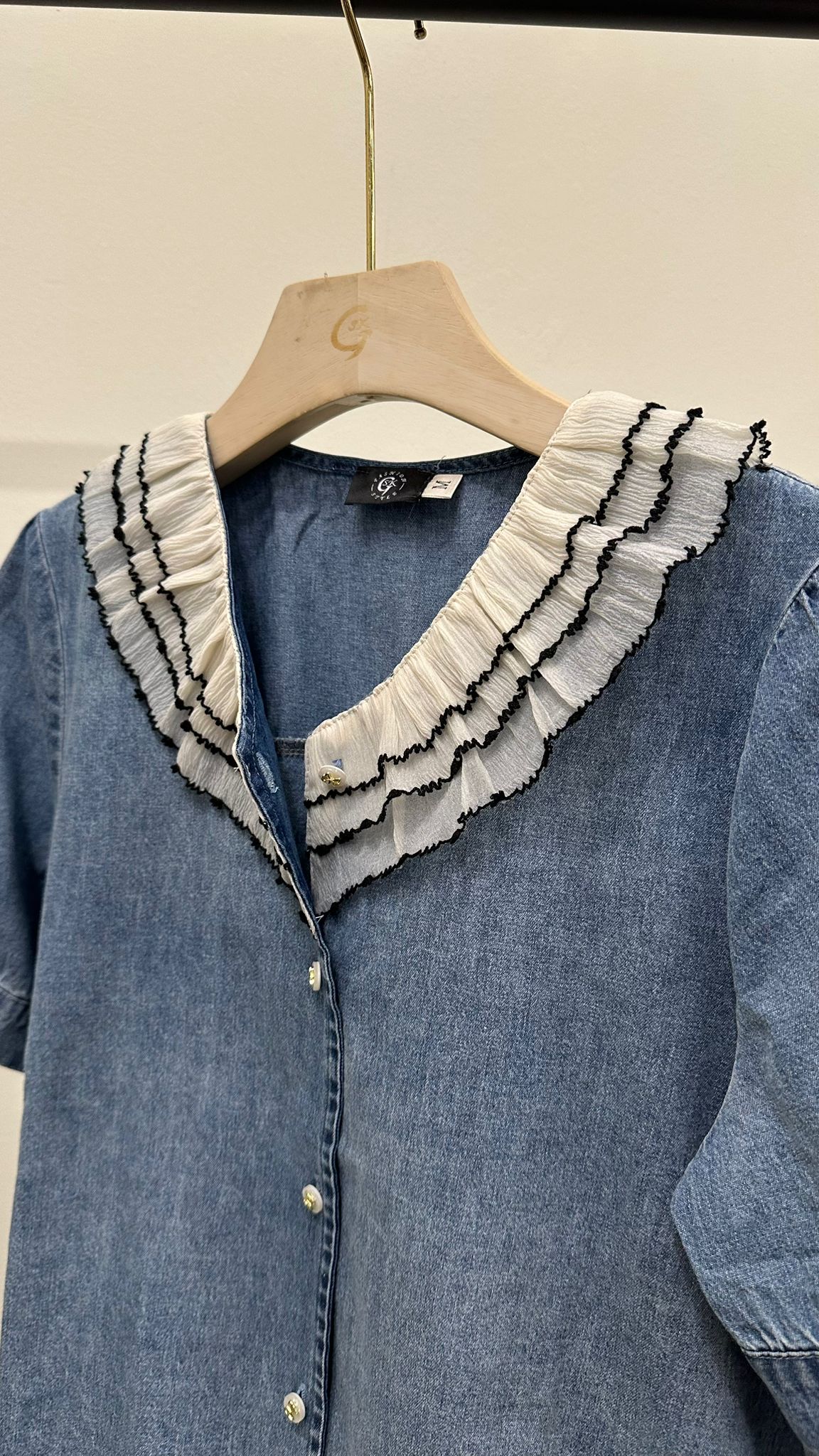 (D4396)Denim Top