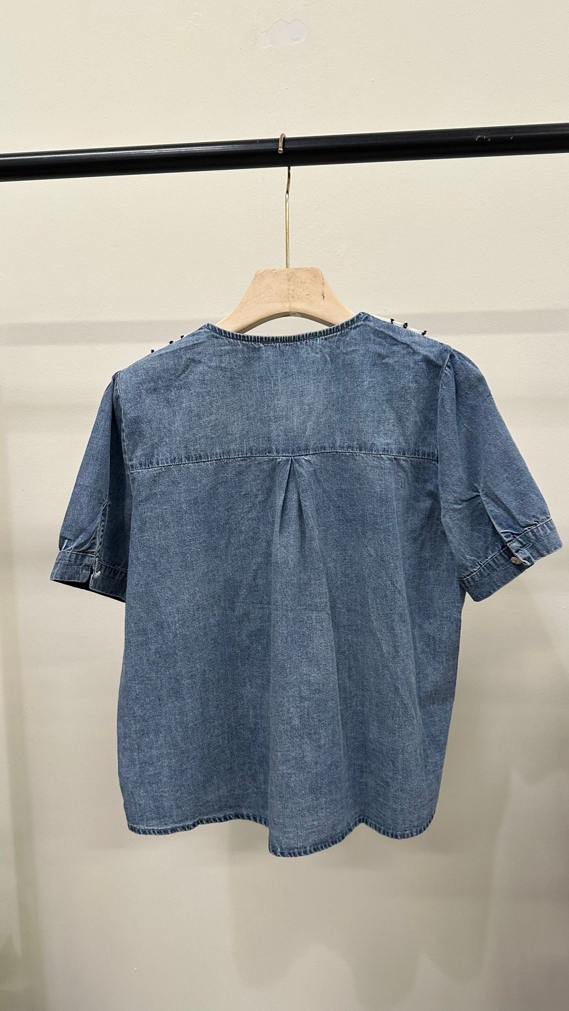 (D4396)Denim Top