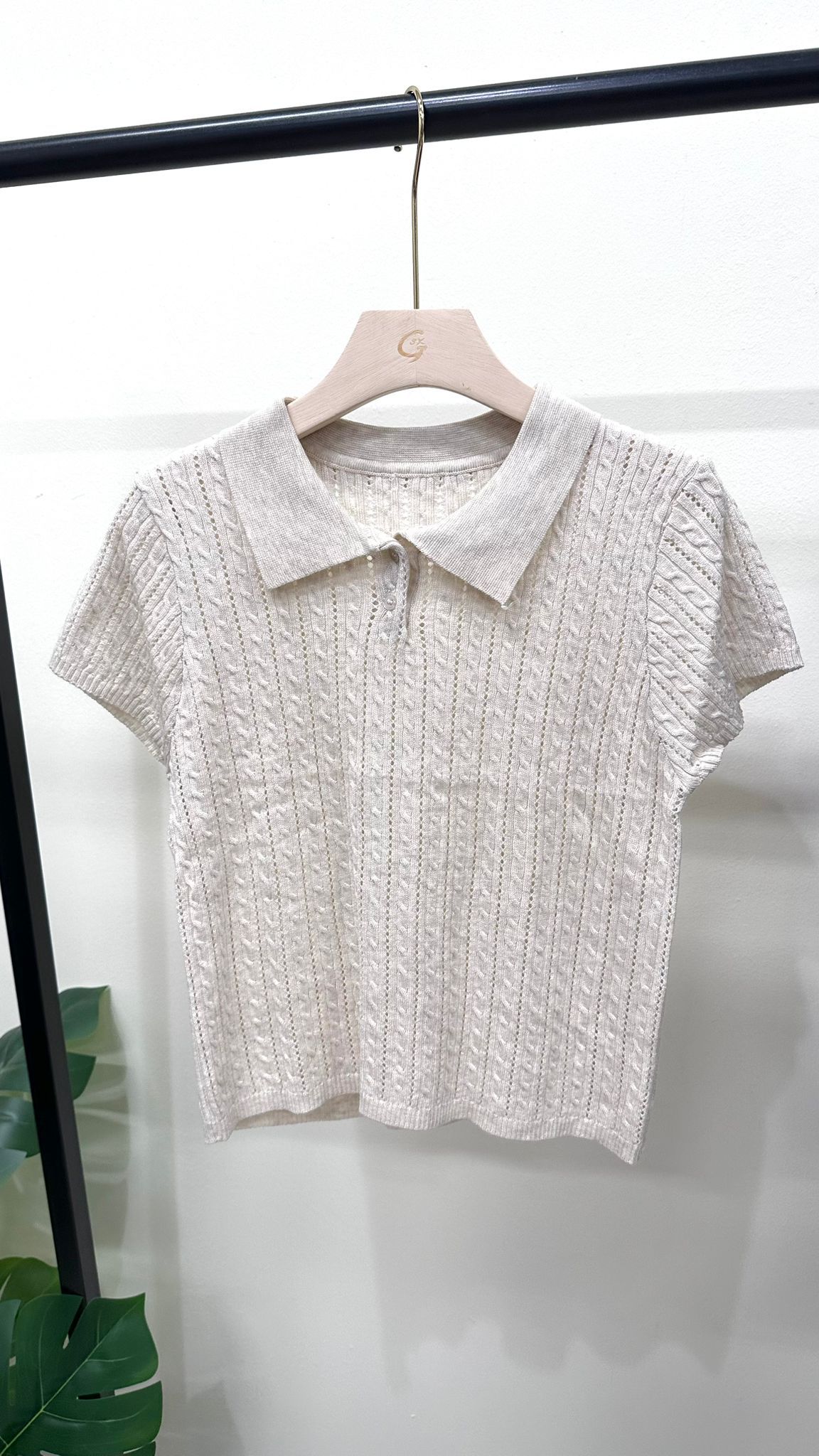 (D4451)Knitted Top
