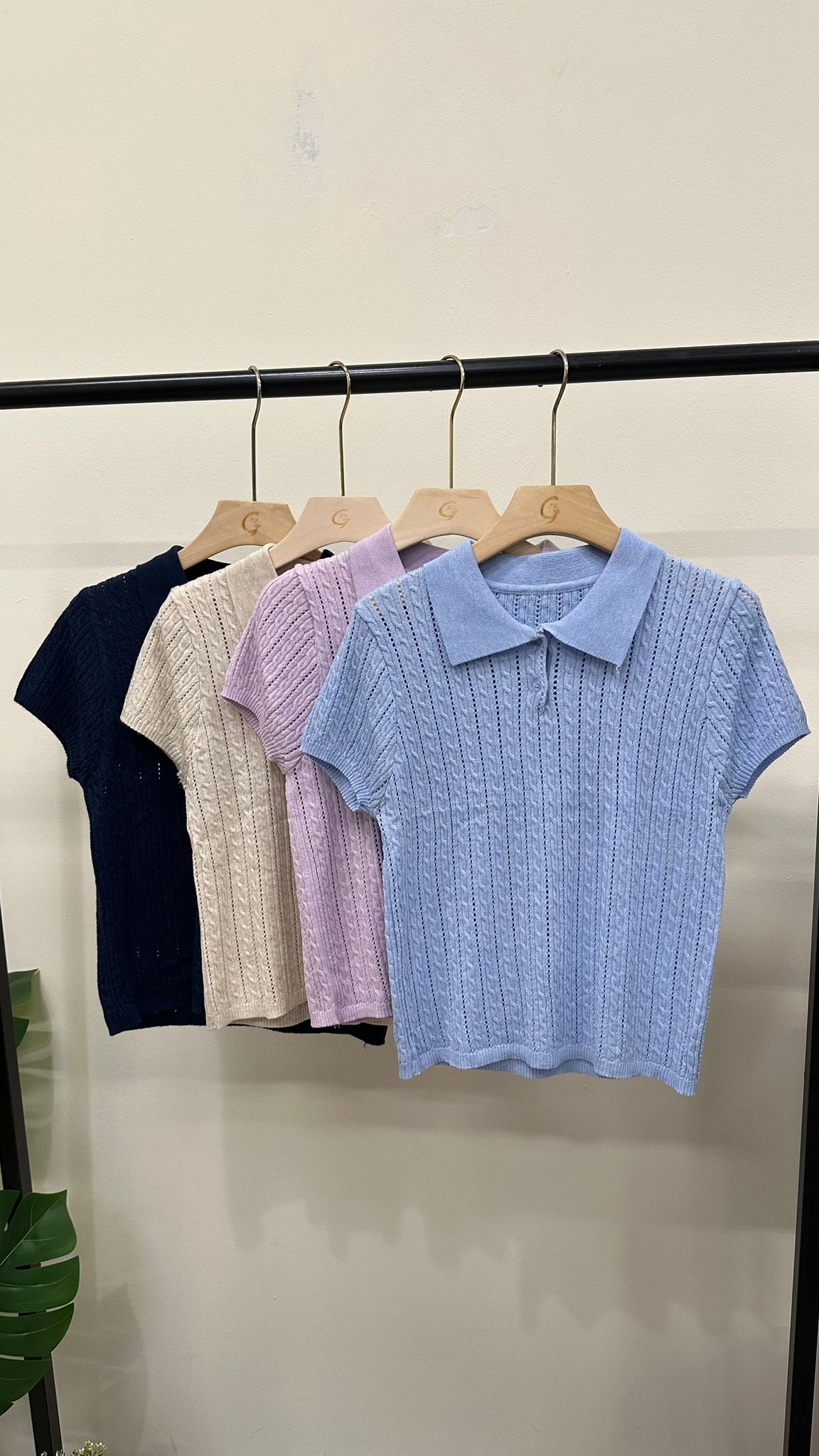 (D4451)Knitted Top