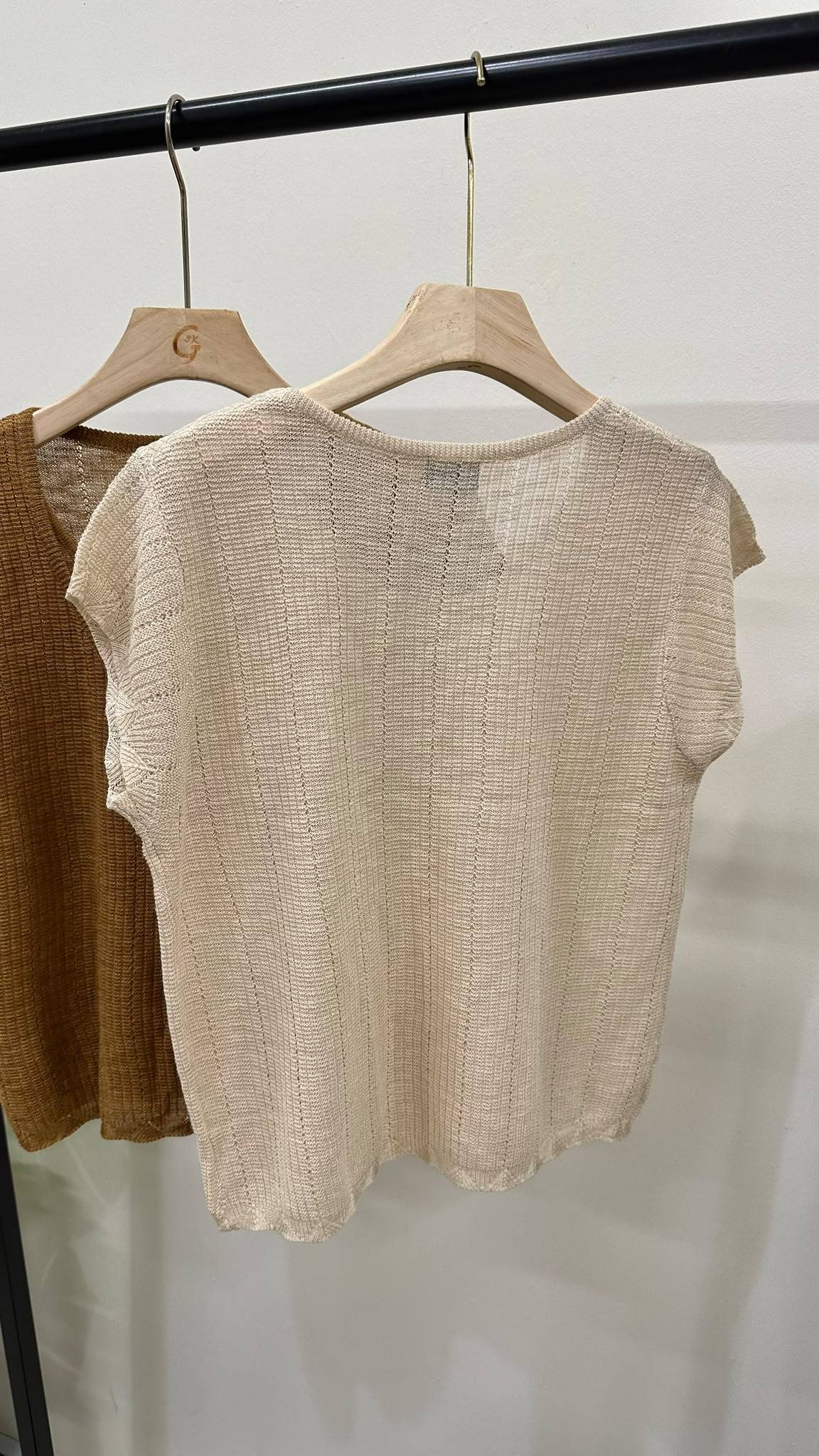 (D4560)Knitted Top