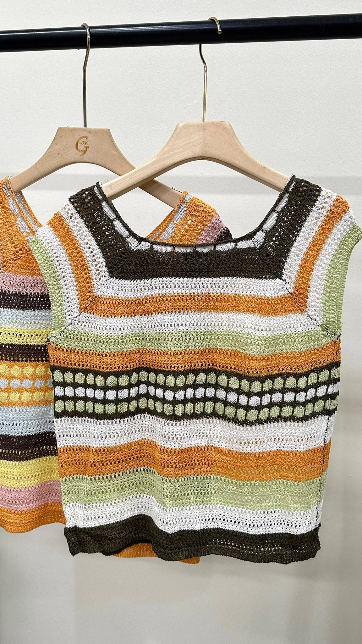 (D4561)Knitted Top