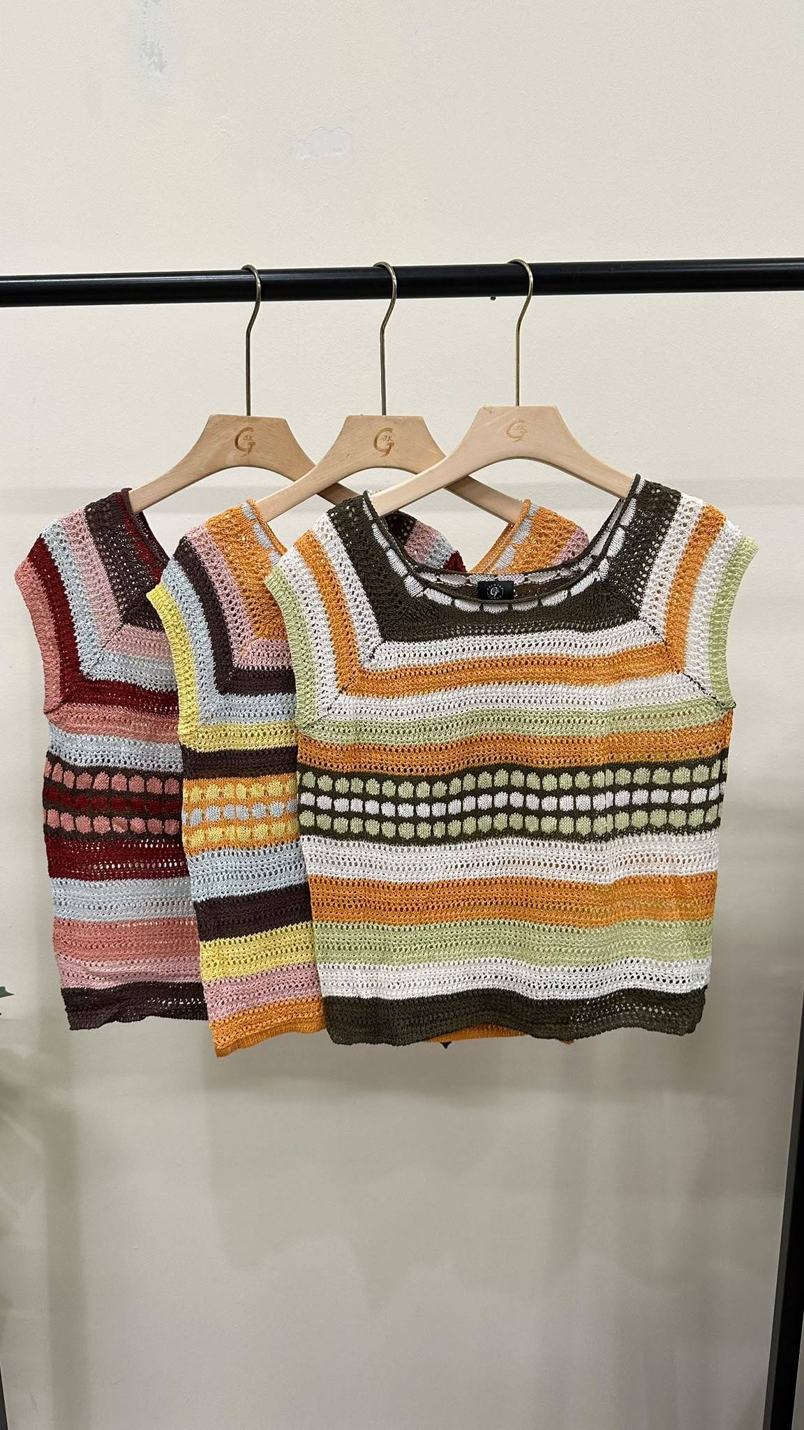 (D4561)Knitted Top