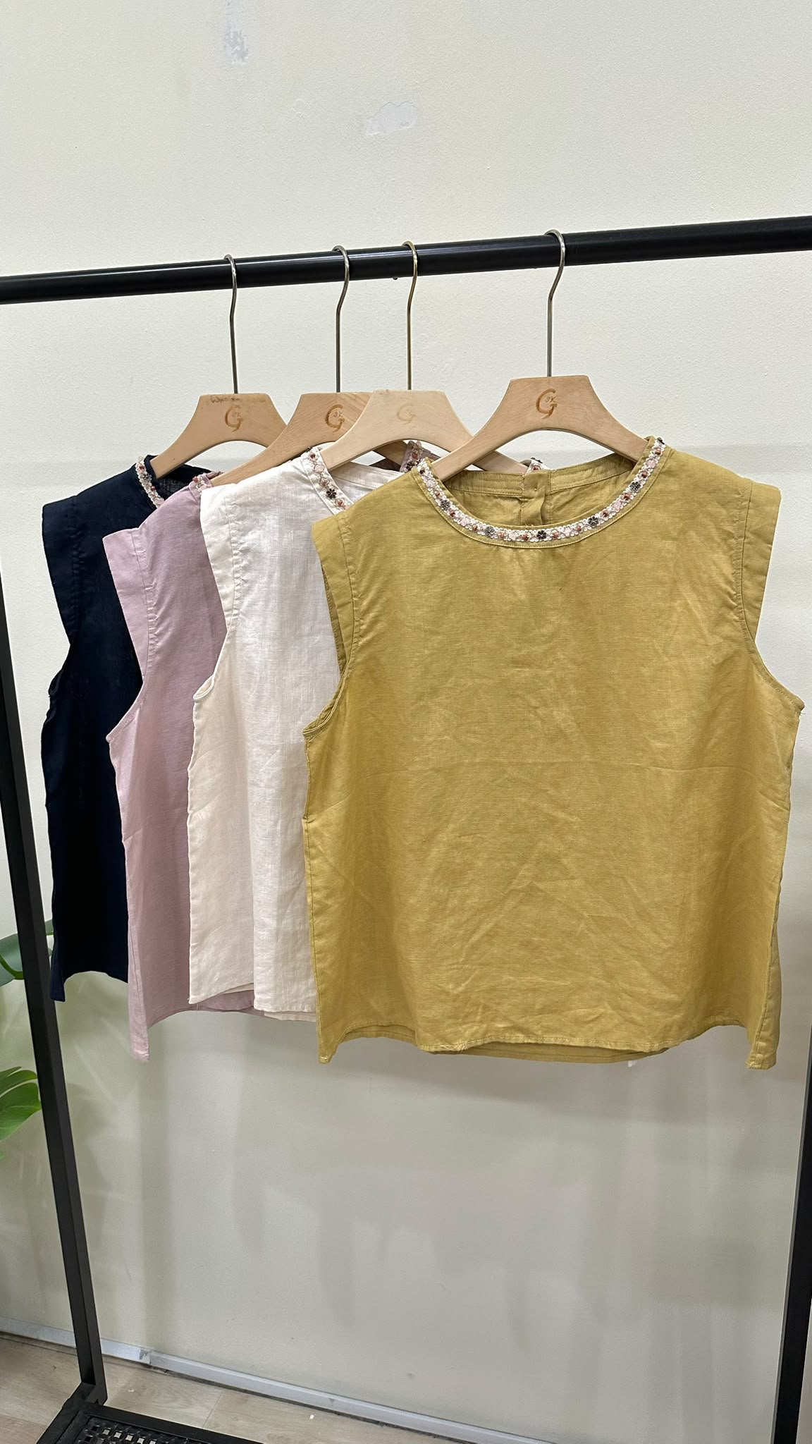 (D4563)Linen Top