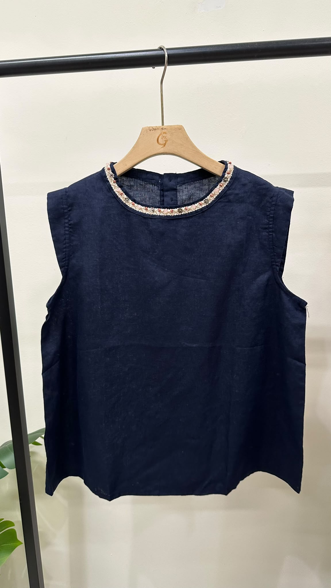 (D4563)Linen Top