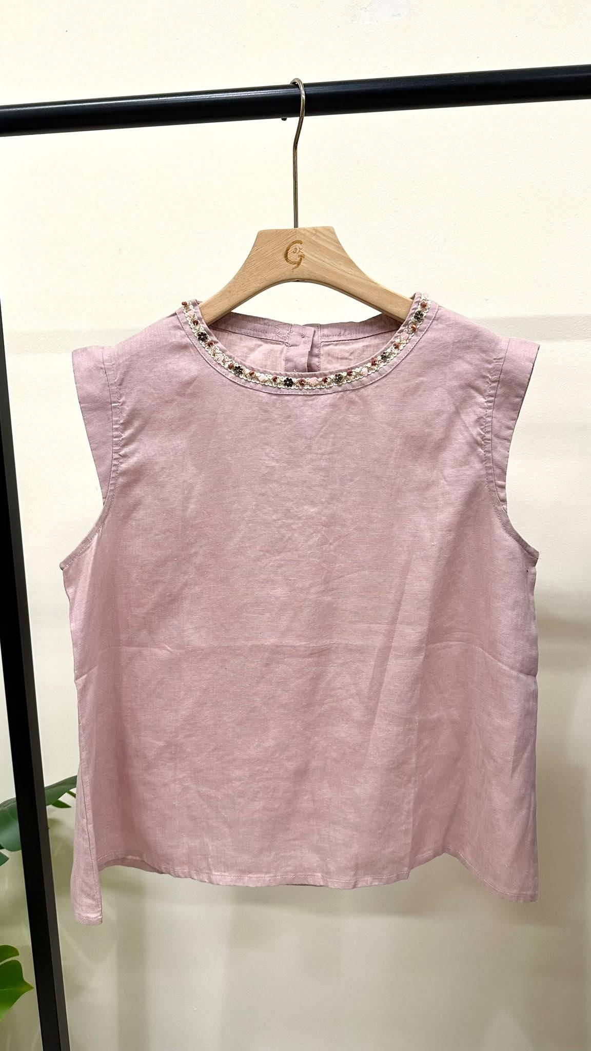 (D4563)Linen Top