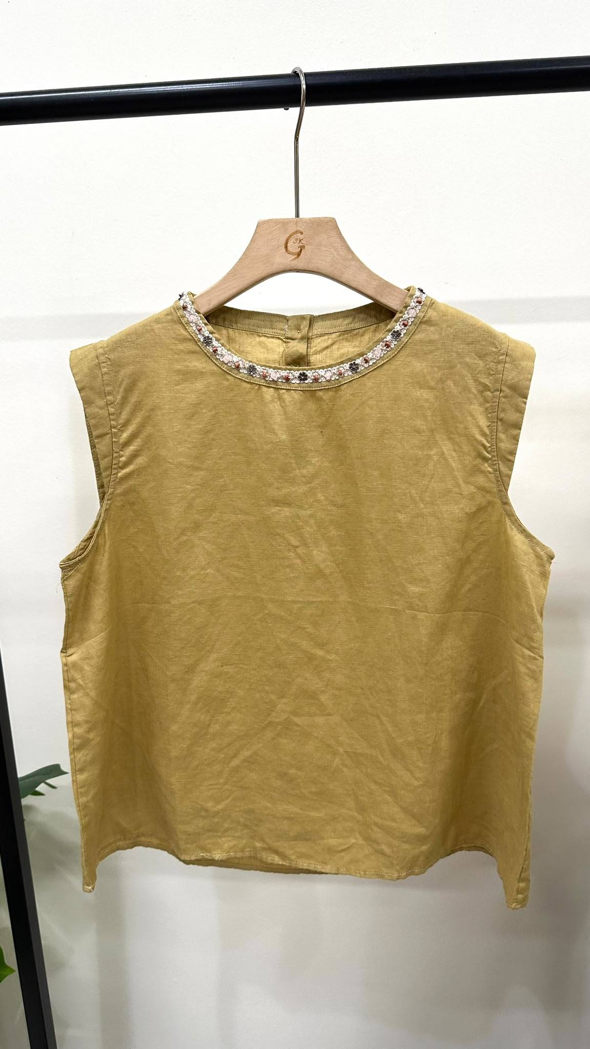 (D4563)Linen Top