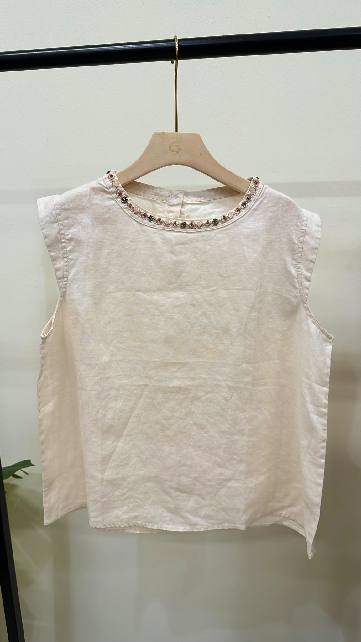 (D4563)Linen Top