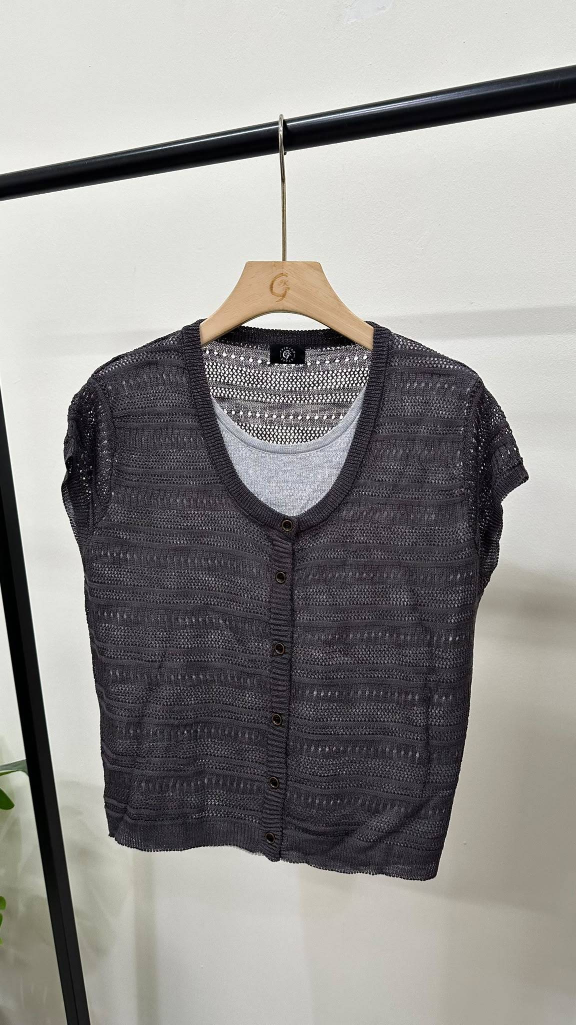 (D4571)Knitted Top