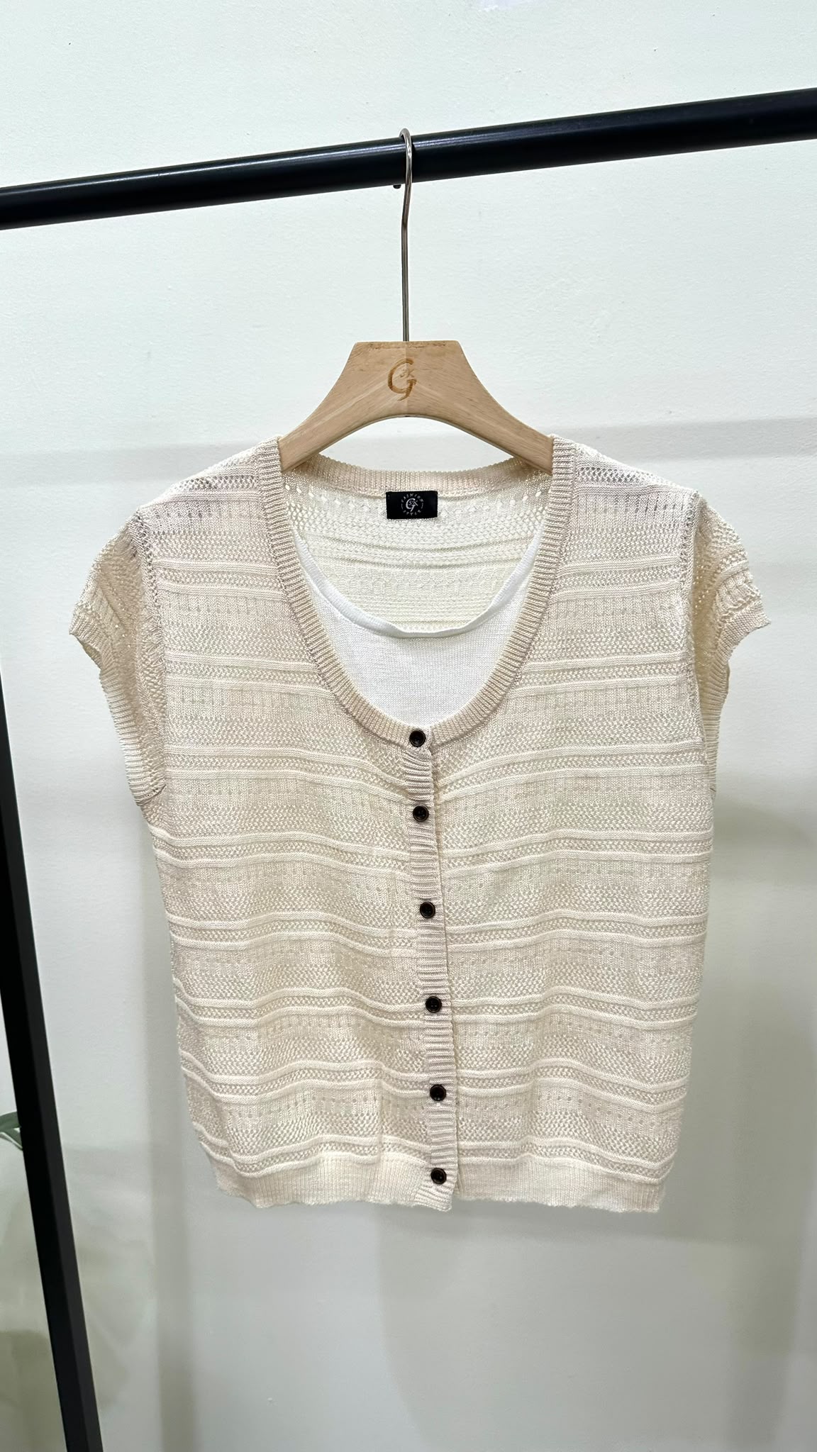 (D4571)Knitted Top