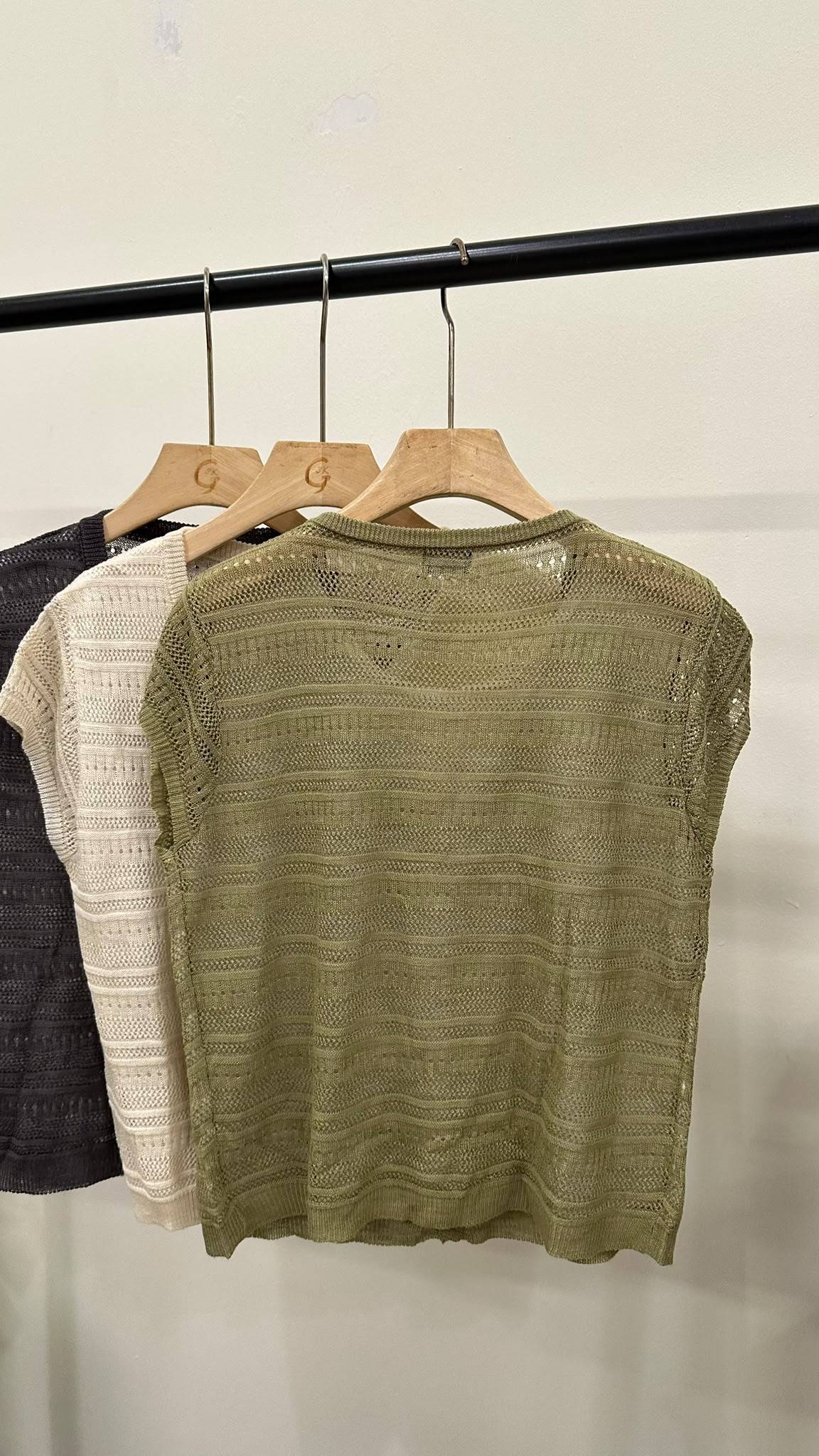 (D4571)Knitted Top