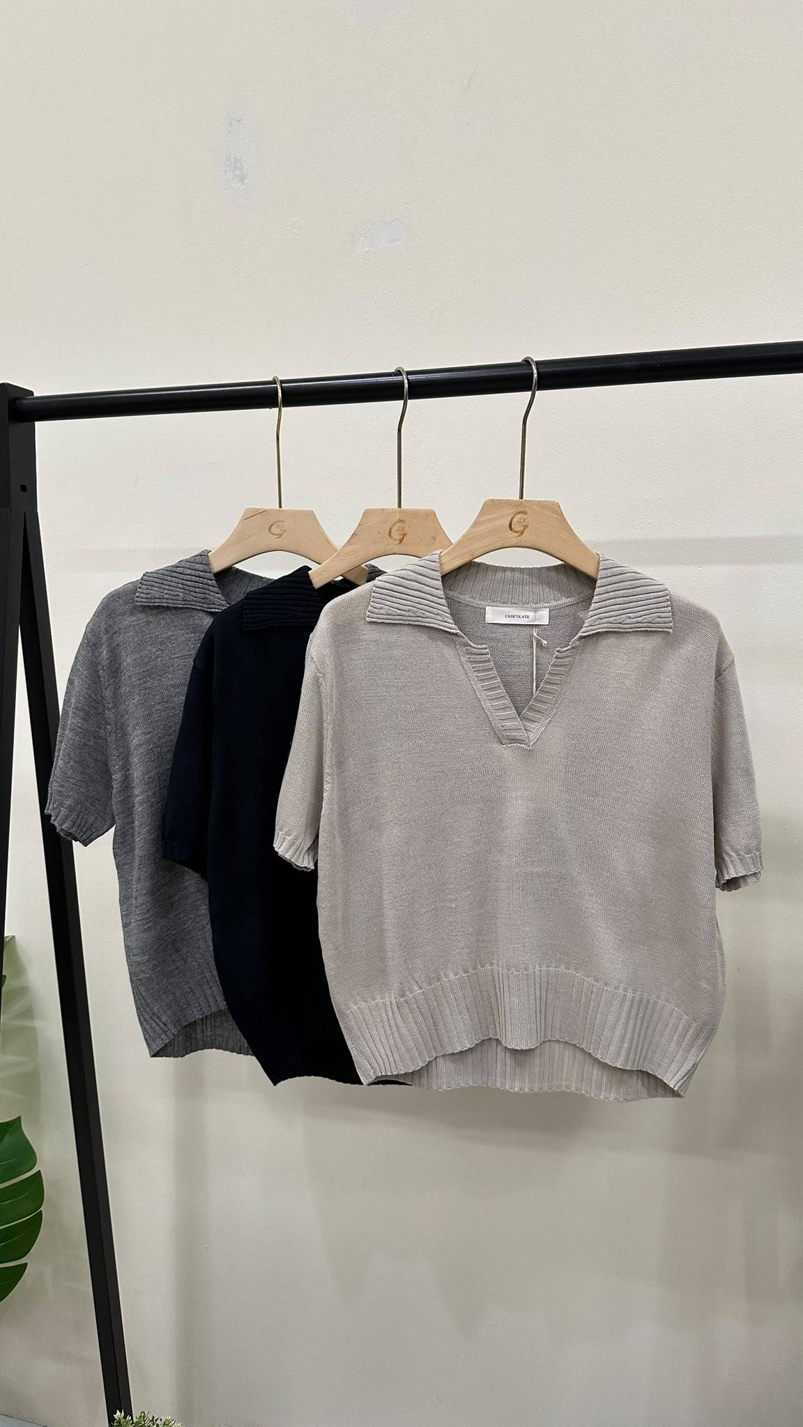 (D4597)Knitted Top