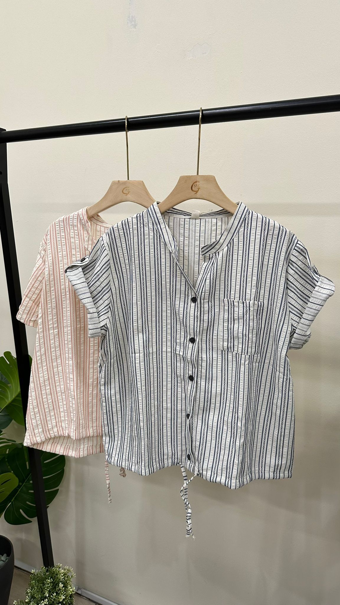 (D4648)Striped Top