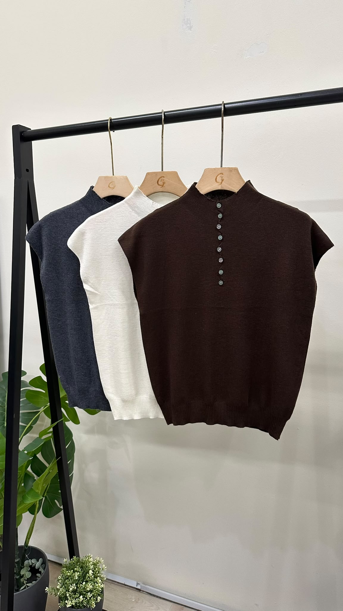 (D4674)Knitted Top