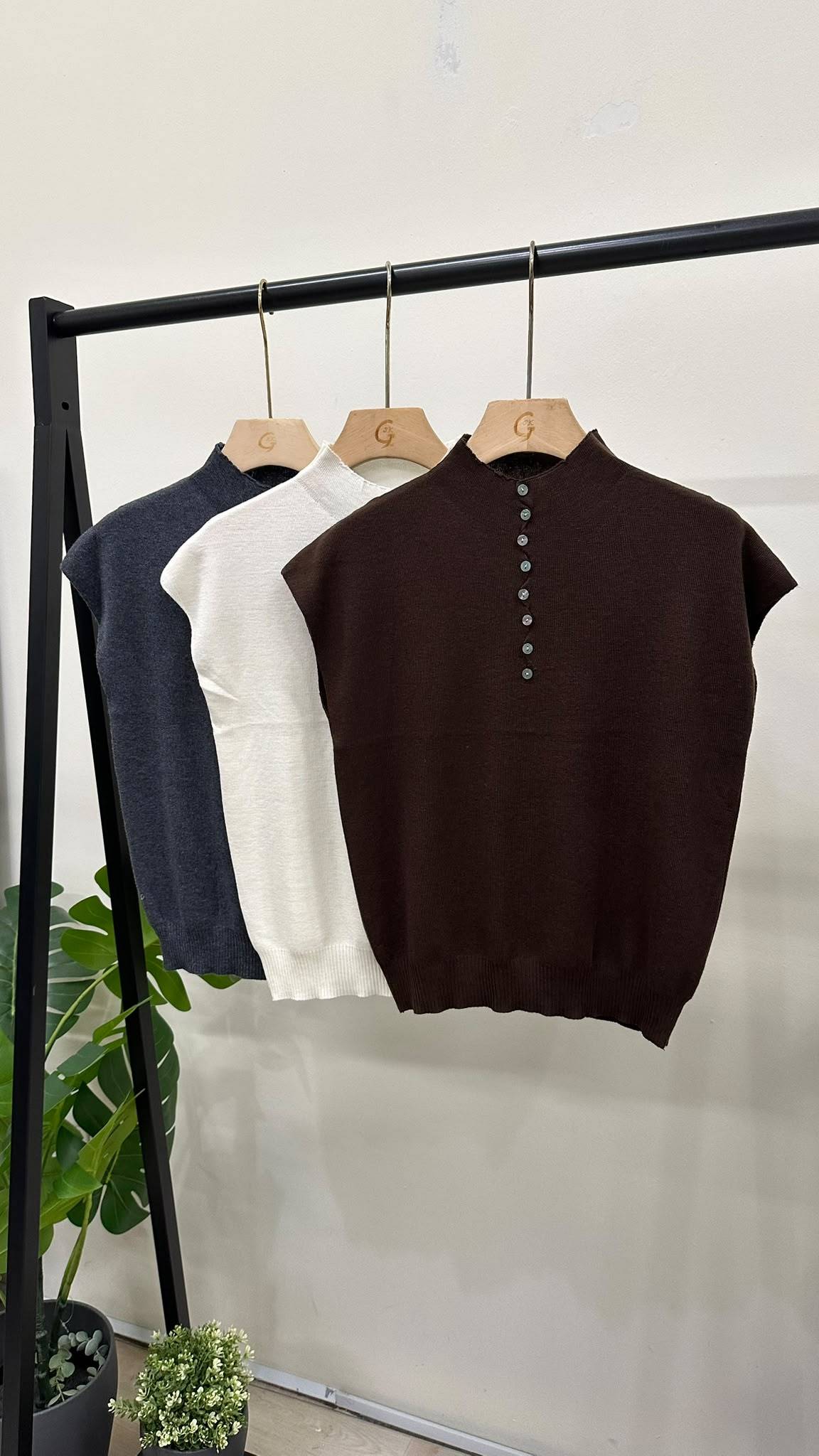 (D4674)Knitted Top