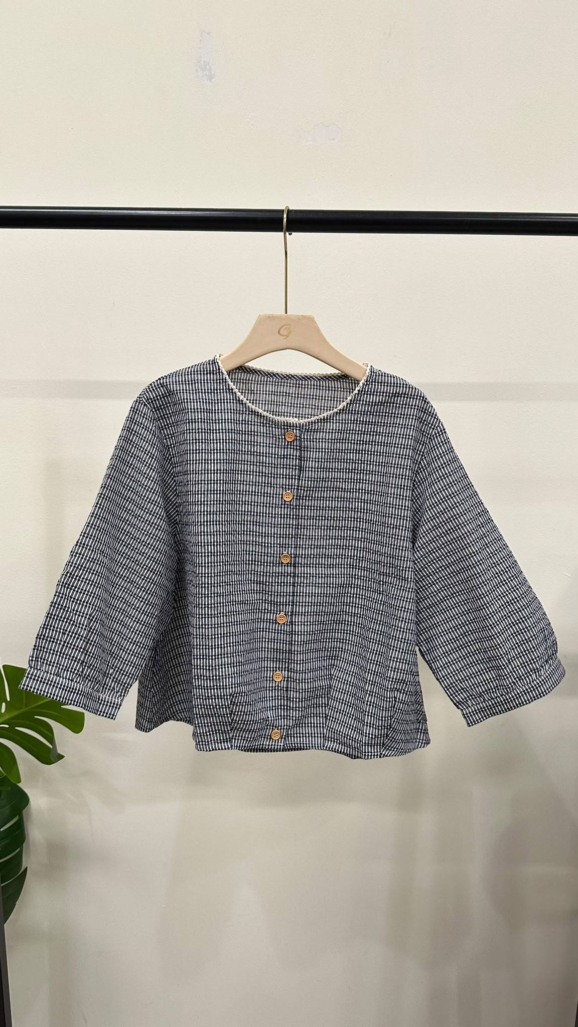 (D4686)Checkered Top