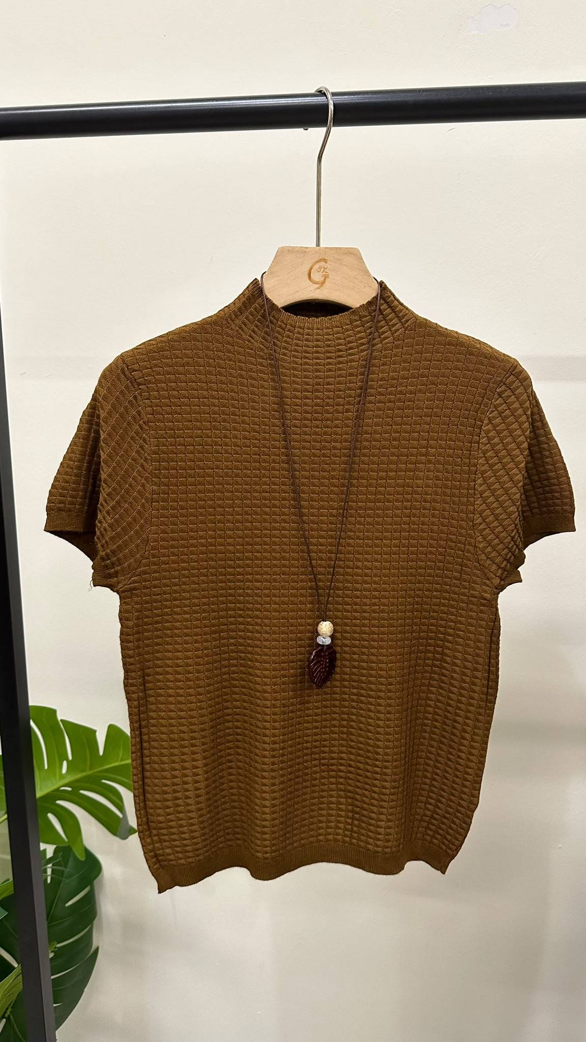 (D4692)Knitted Top