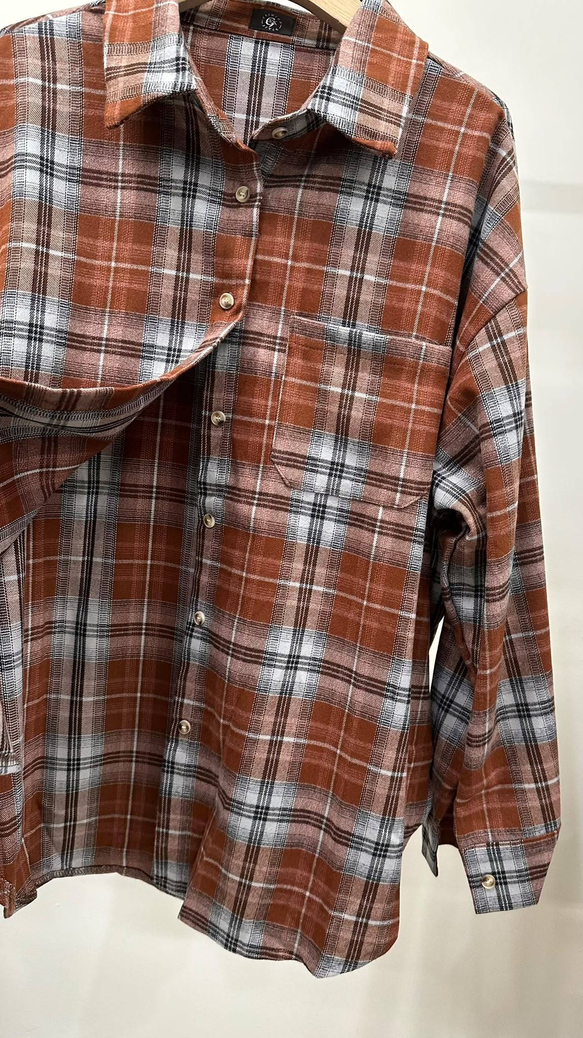 (D4697)Checkered Top