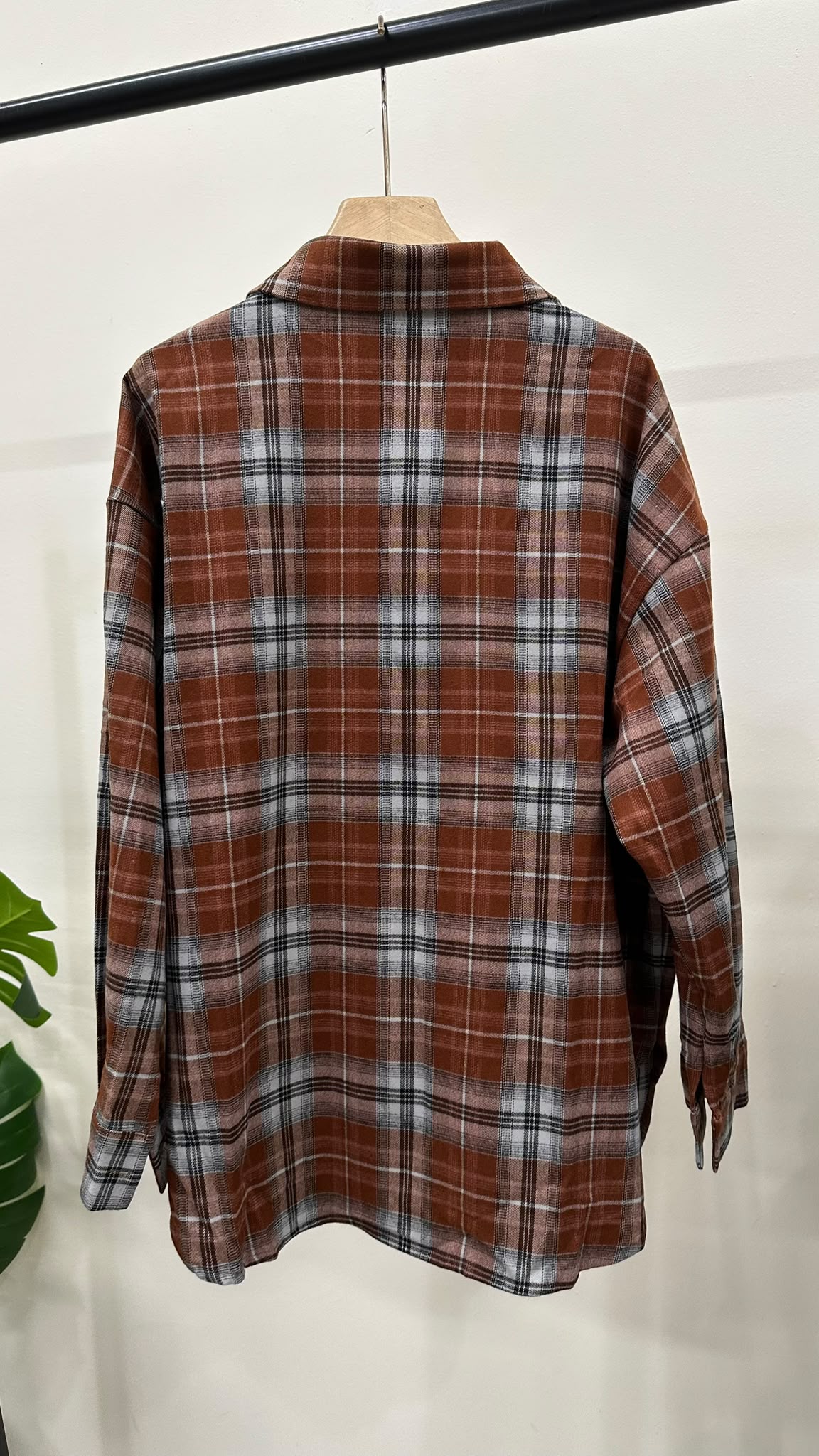 (D4697)Checkered Top