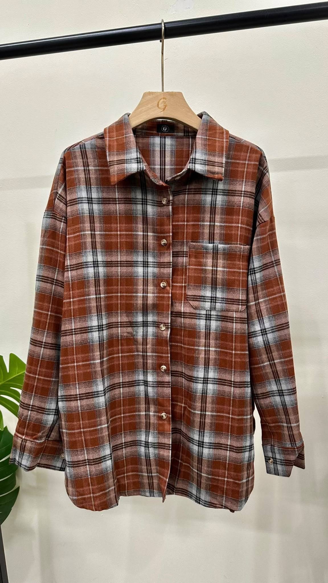 (D4697)Checkered Top