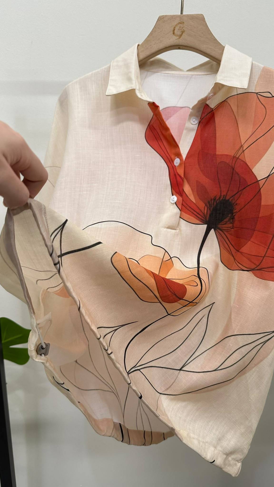 (D4701)Linen Top