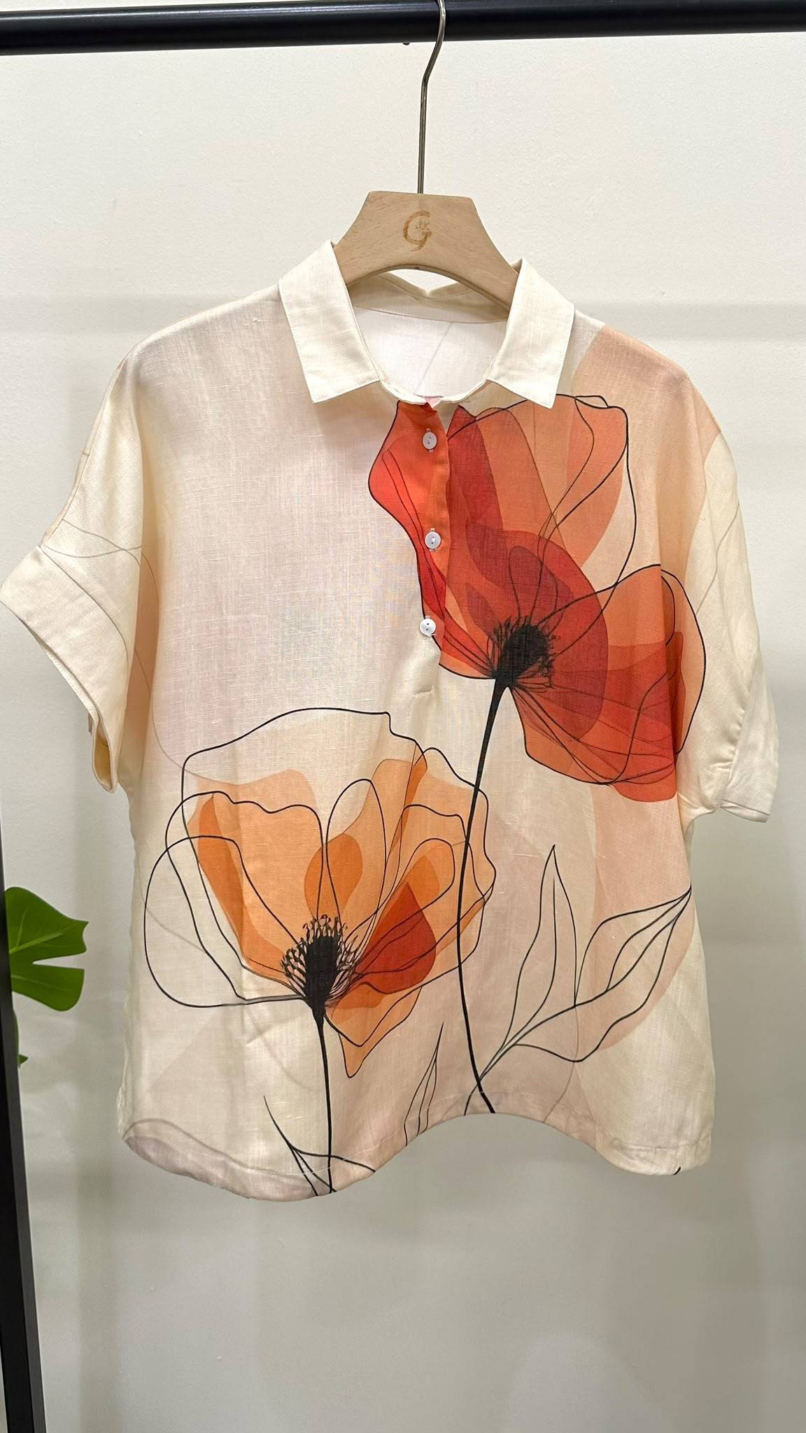 (D4701)Linen Top