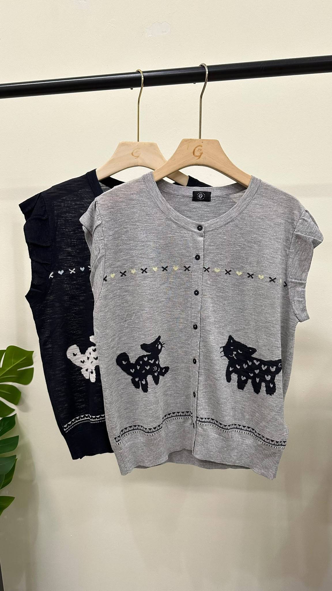 (D4715)Knitted Top