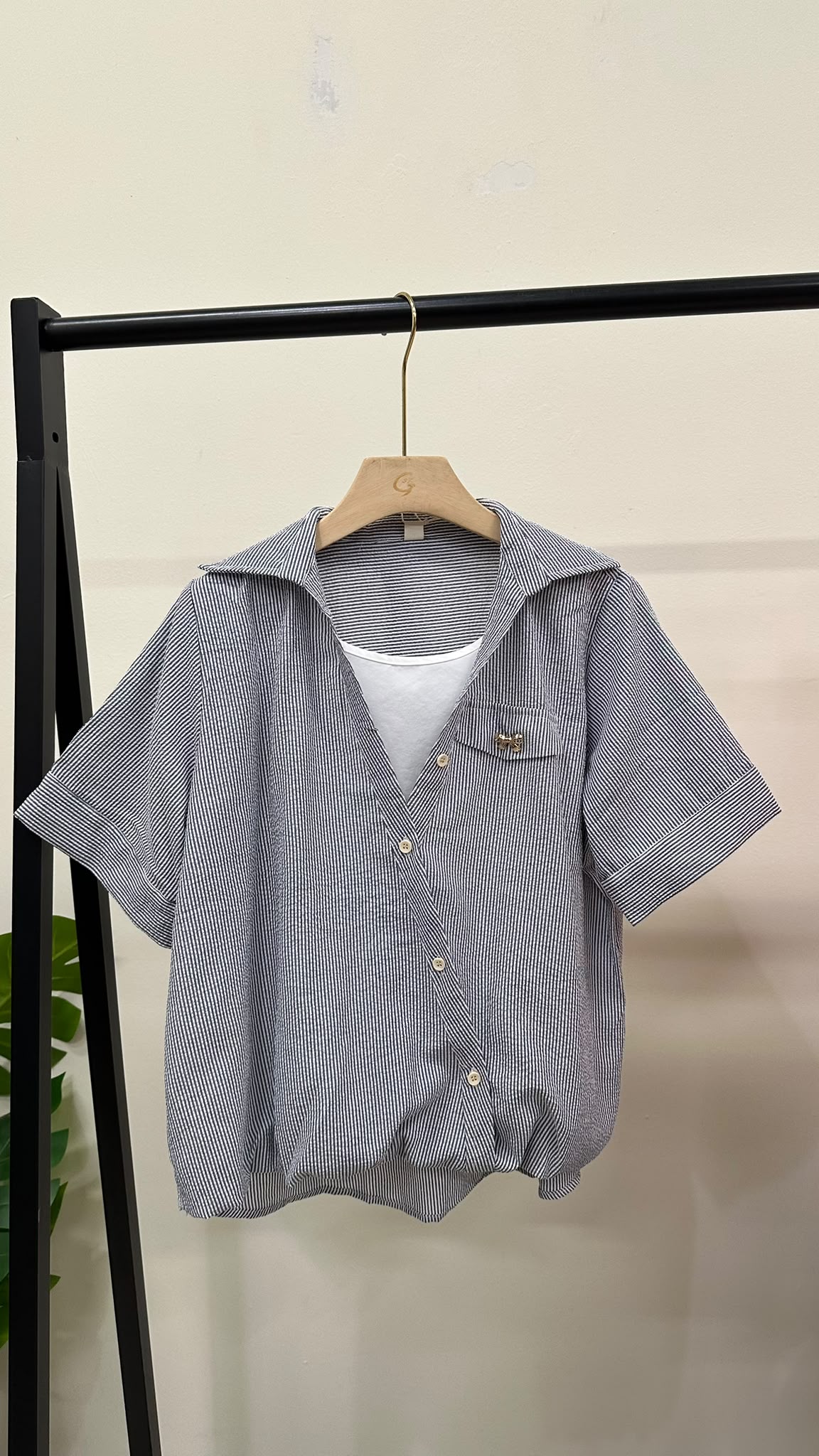 (D4730)Striped Top
