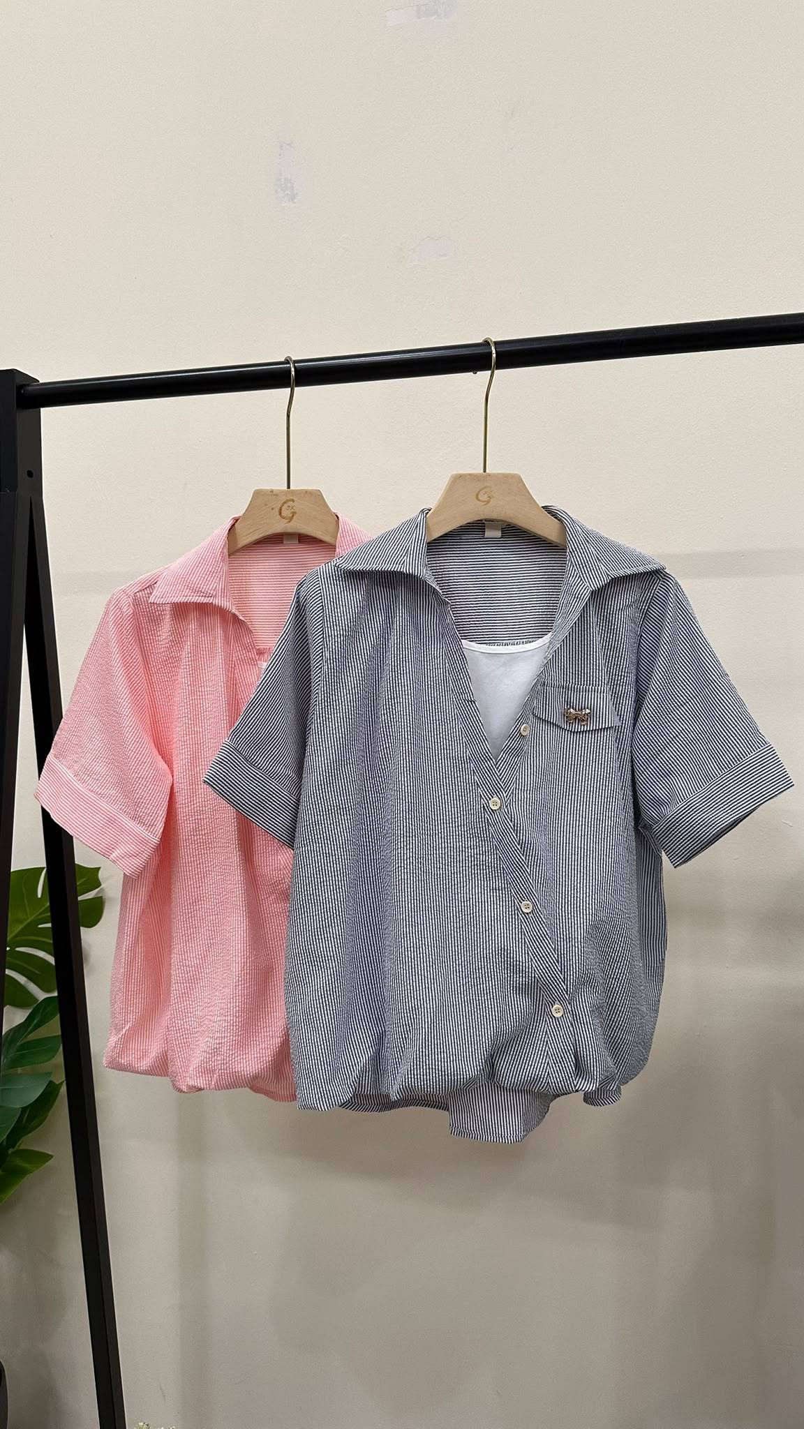 (D4730)Striped Top