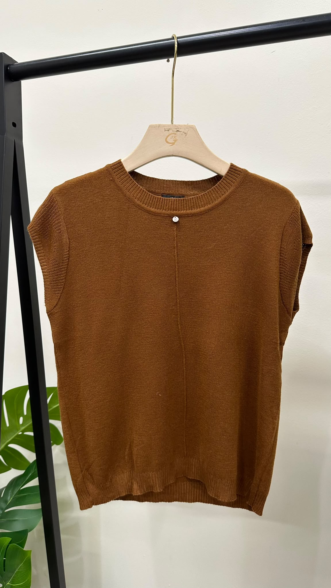 (D4738)Knitted Top