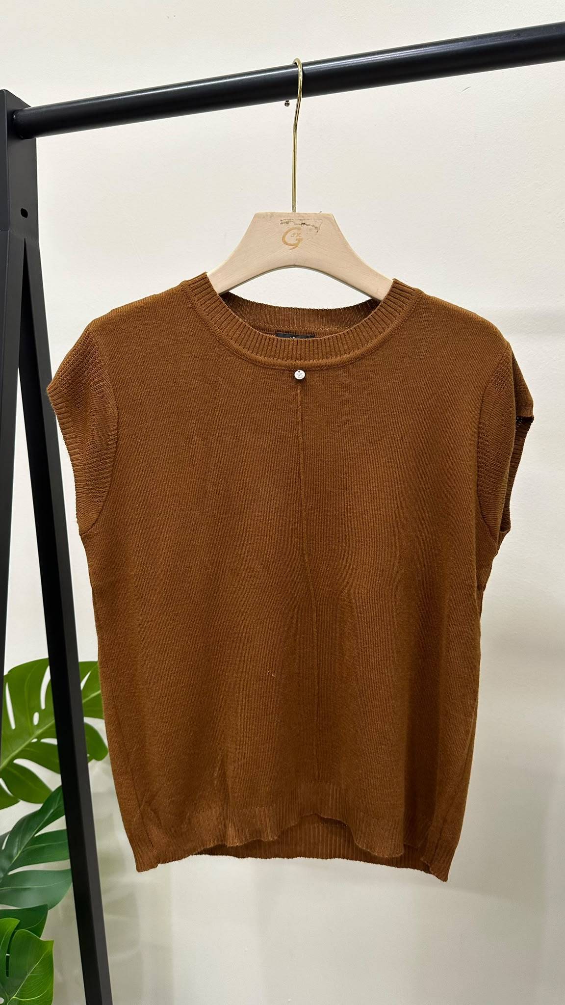 (D4738)Knitted Top