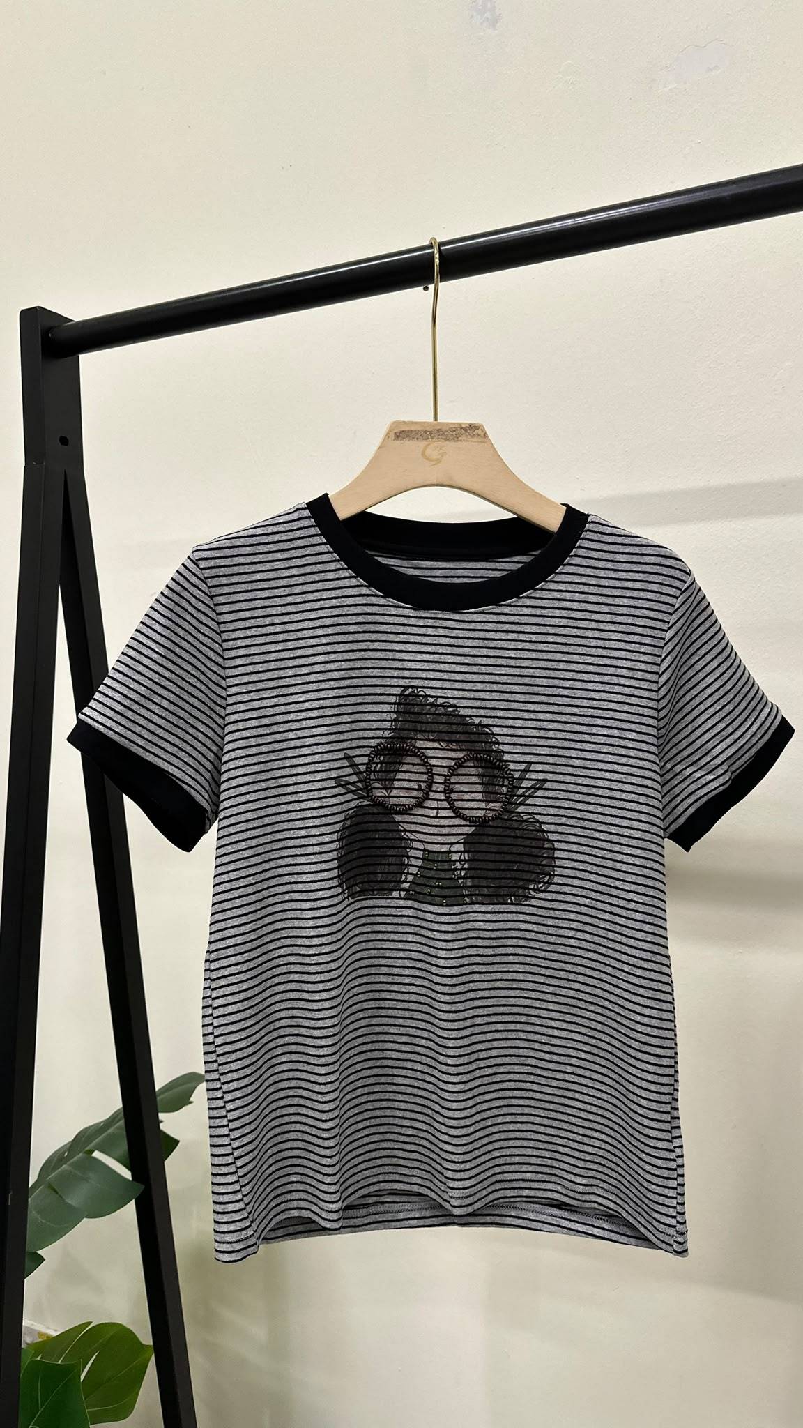 (D4740)Striped Top