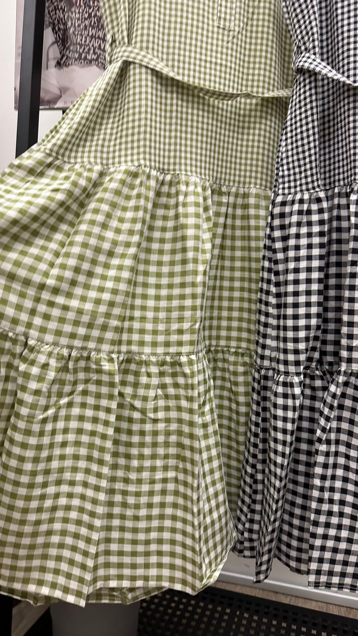 (D496)Checked Dress
