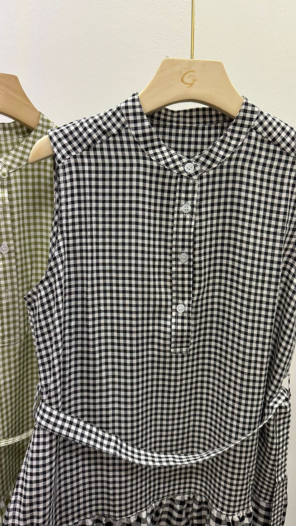 (D496)Checked Dress