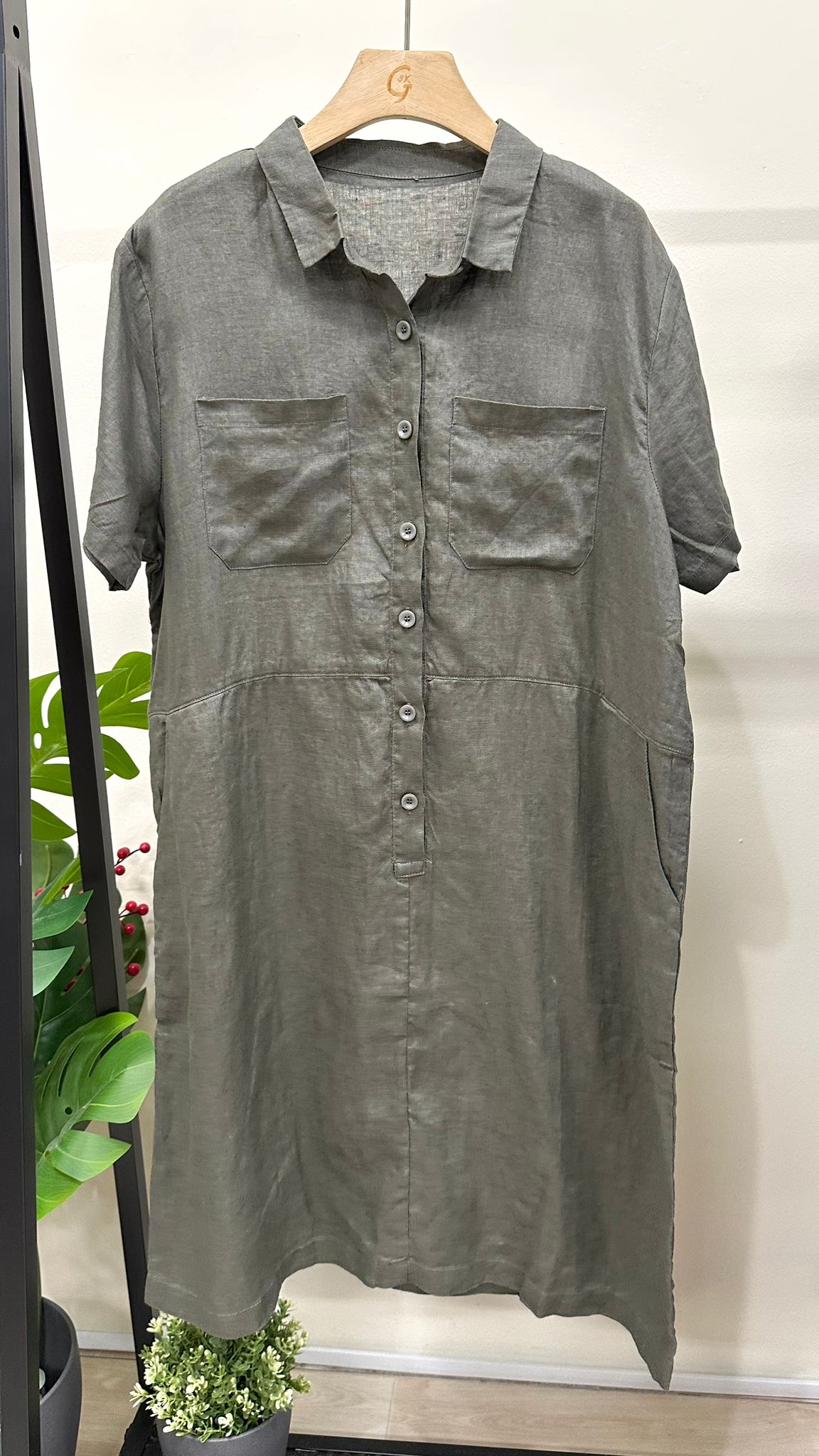 (D578)Linen Dress